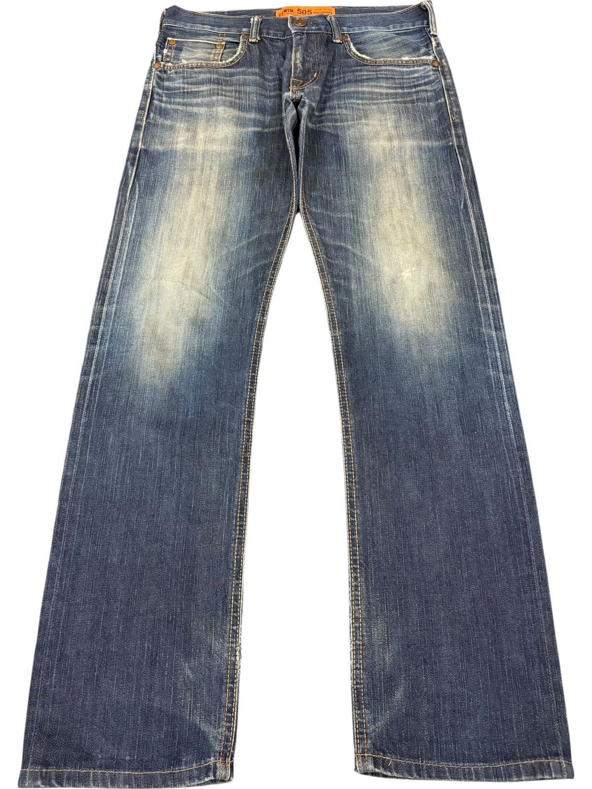 Edwin New Vintage Edwin 505 Selvedge Mud Wash Buckle Back Jeans Size US 30 / EU 46 - 2 Thumbnail