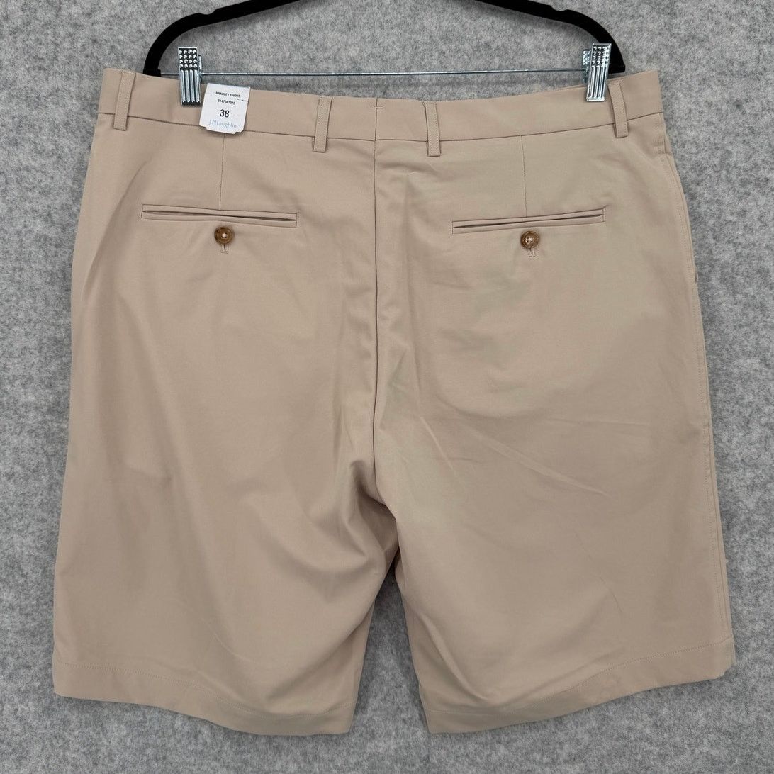 J.McLaughlin NWT J. McLaughlin Bradley Khaki Beige Solid Flat Front Short Size US 38 / EU 54 - 3 Thumbnail