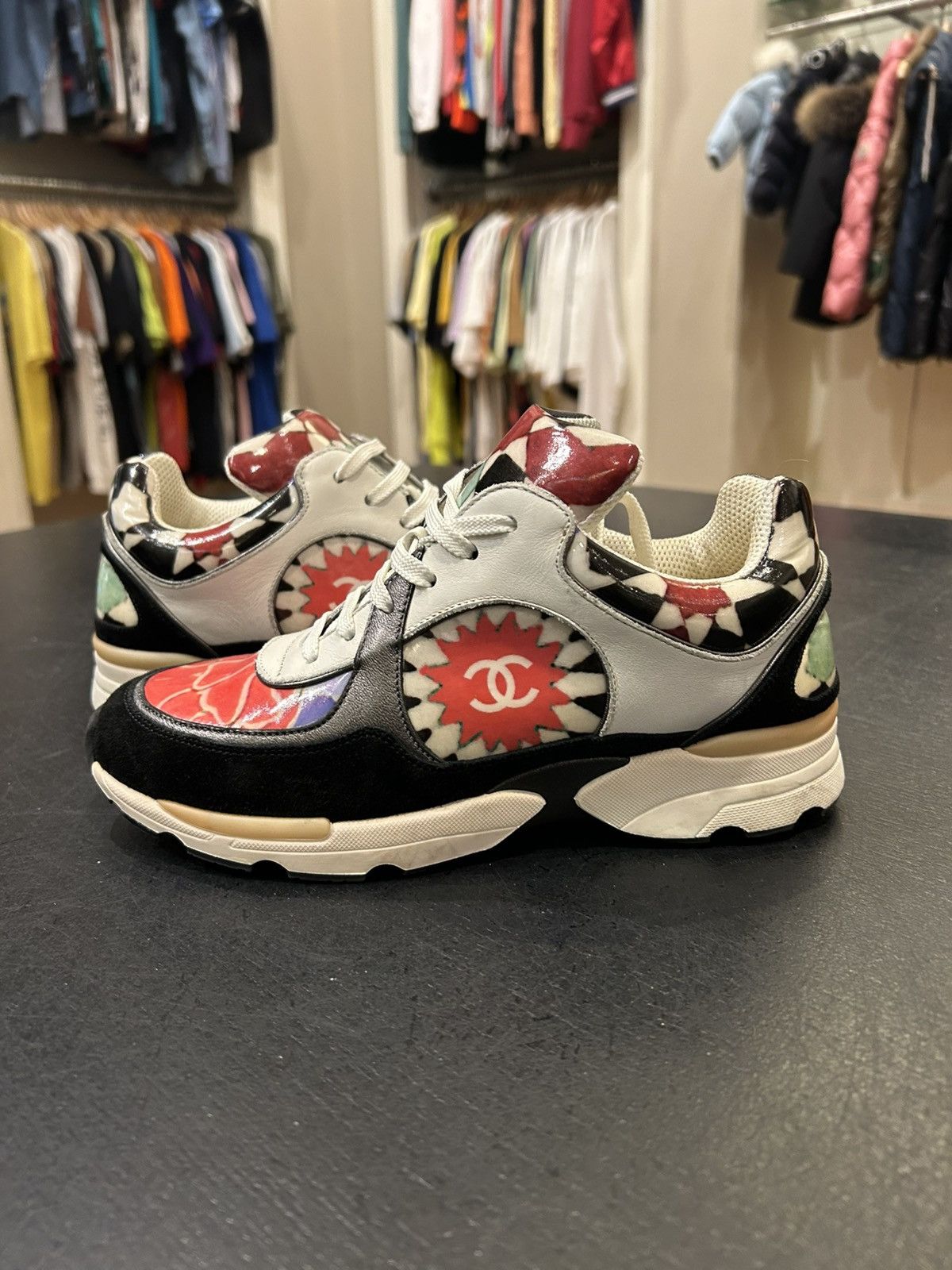 Chanel Chanel Runner Floral Sneakers Size US 6 / IT 36 - 1 Thumbnail