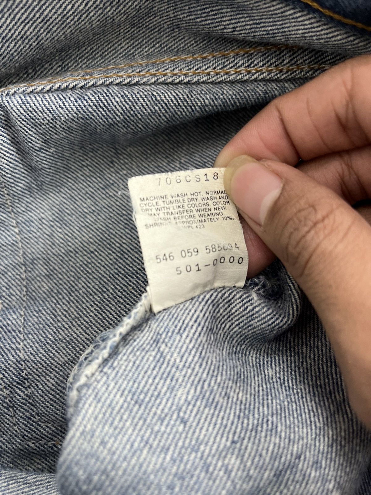 Levi's Vintage Clothing 🇺🇸1990s Vintage Levis 501 31x36 Straight Leg Blue Jeans Size US 30 / EU 46 - 10 Thumbnail