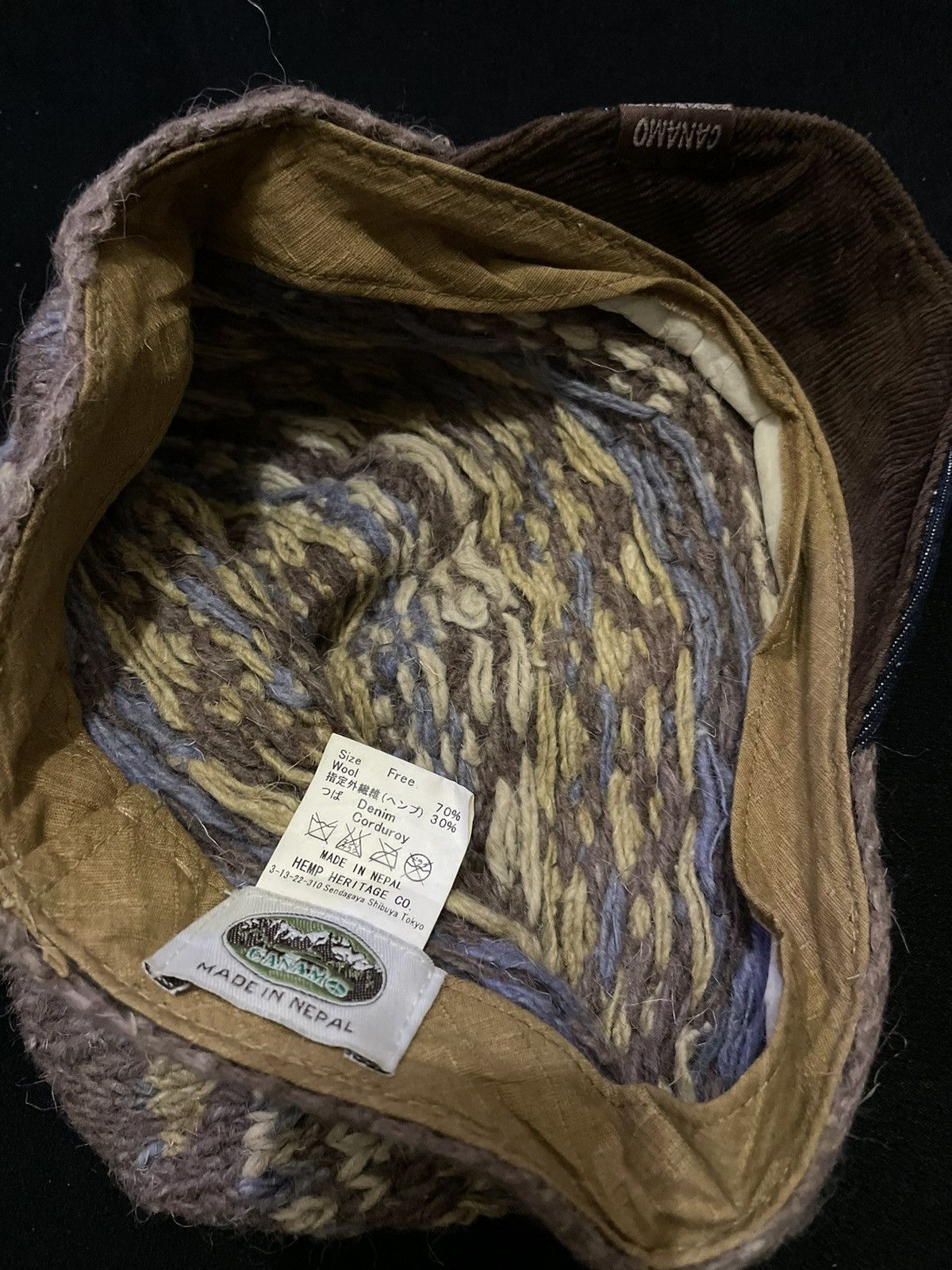 Japanese Brand × Le Grande Bleu (L.G.B.) Vintage CANAMO knitted Hemp Nepal Hats Size ONE SIZE - 4 Thumbnail