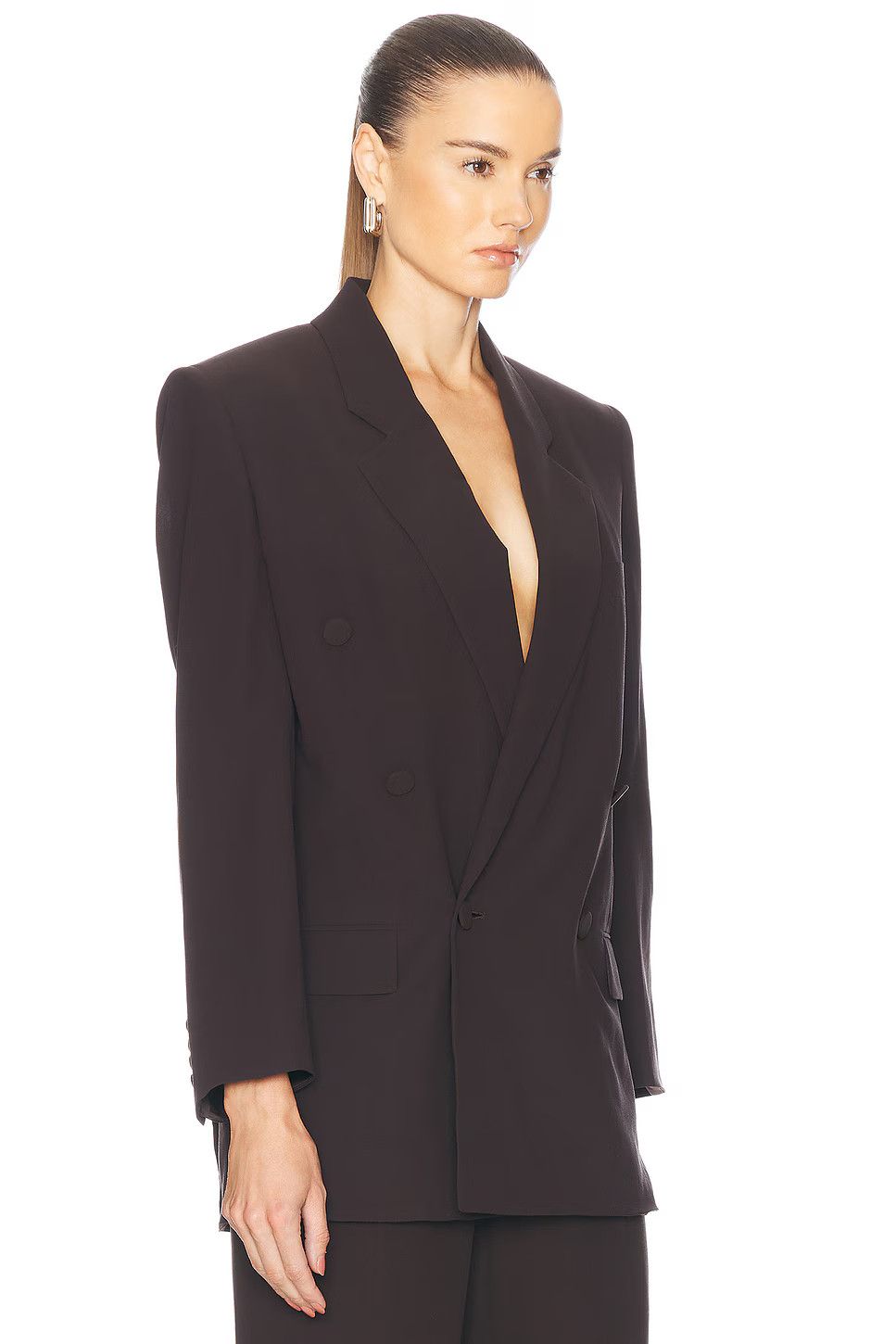 Saint Laurent Paris o1y0126 Blazer in Dark Brown Size M / US 6-8 / IT 42-44 - 2 Thumbnail