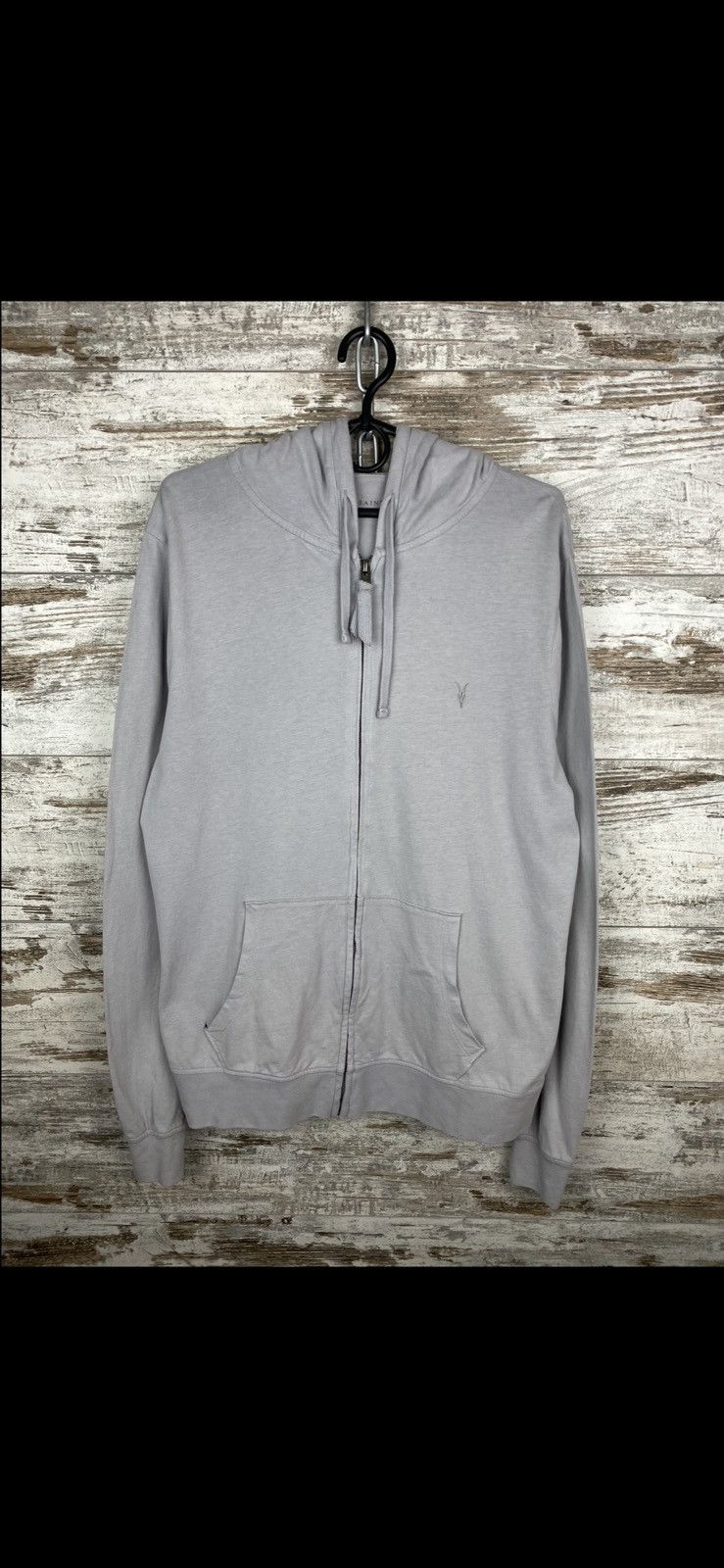 Allsaints × Vintage Mens Vintage Allsaints Zip Up Light Hoodie Size US L / EU 52-54 / 3 - 1 Thumbnail