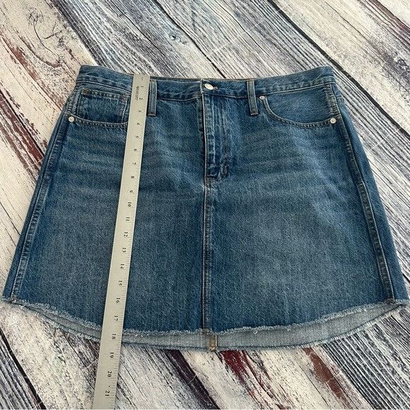 Madewell Madewell Rigid A-Line Blue Denim Skirt Size 24" / US 00 / IT 34 - 8 Thumbnail