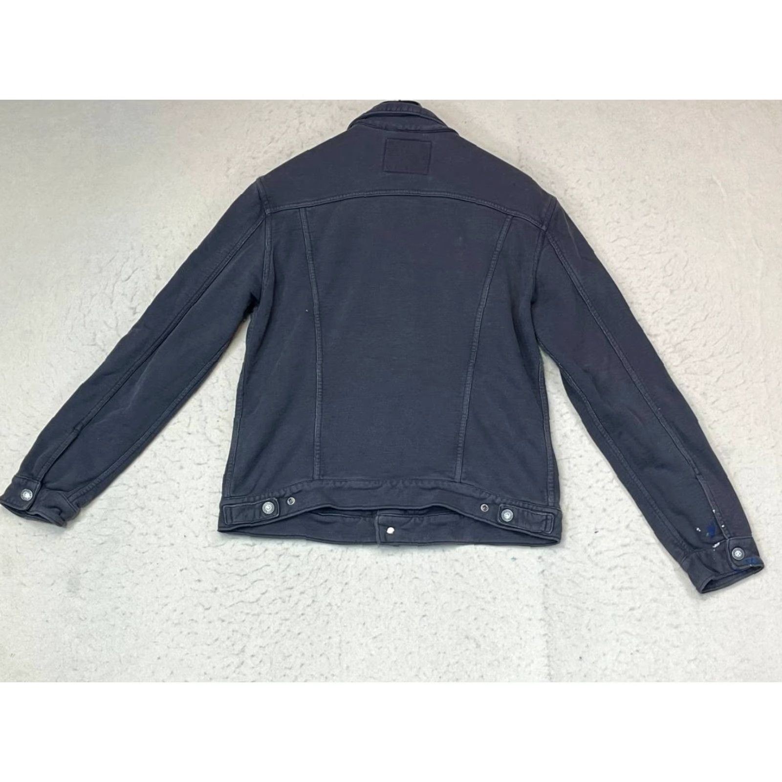 Levi's Levi’s Jacket Bomber Gray Cotton Fleece Men L See Paint Satins Size US L / EU 52-54 / 3 - 2 Thumbnail