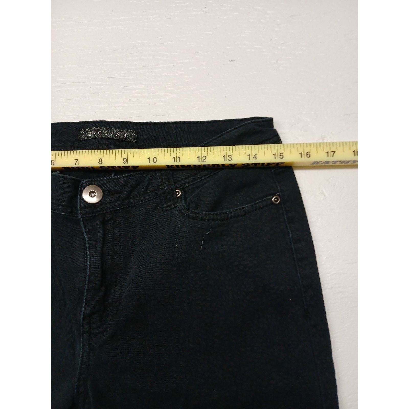 Other Baccini (10P) Women's Black Cheetah Printed Stretch Jeans Size 32" / US 10 / IT 46 - 3 Thumbnail