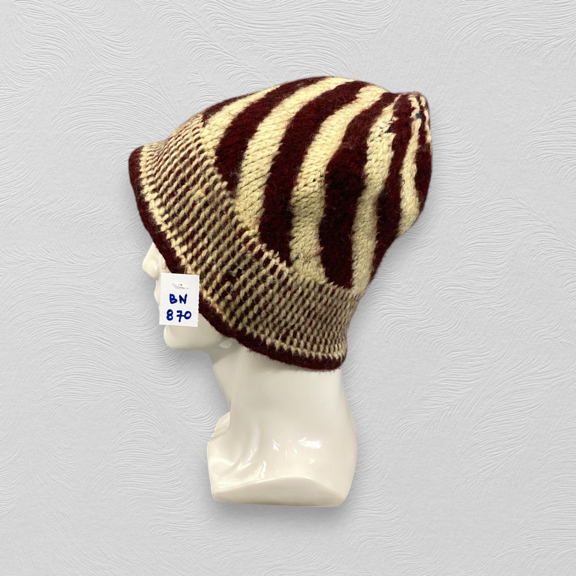Japanese Brand Knitted Stripe Beanie Hats -BN870 Size ONE SIZE - 1 Thumbnail