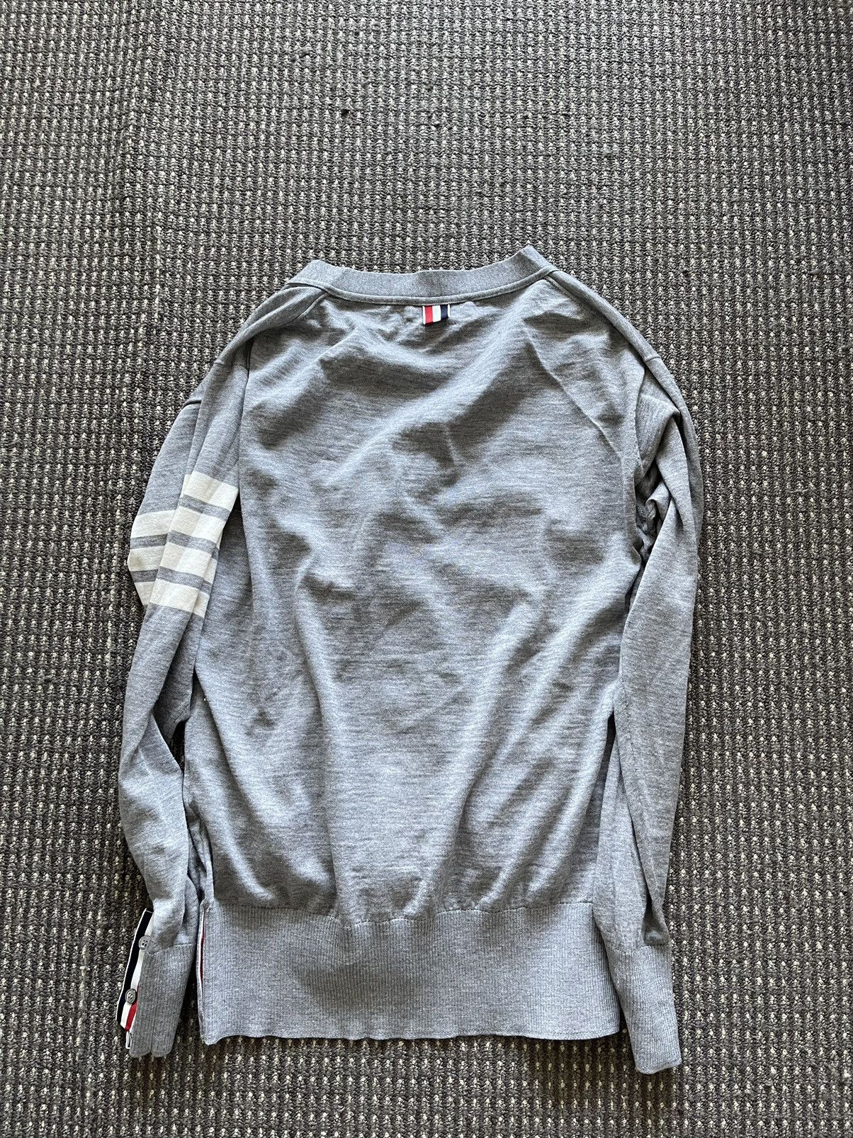 Thom Browne Thom Browne Light Grey Wool Cardigan Size US M / EU 48-50 / 2 - 2 Thumbnail