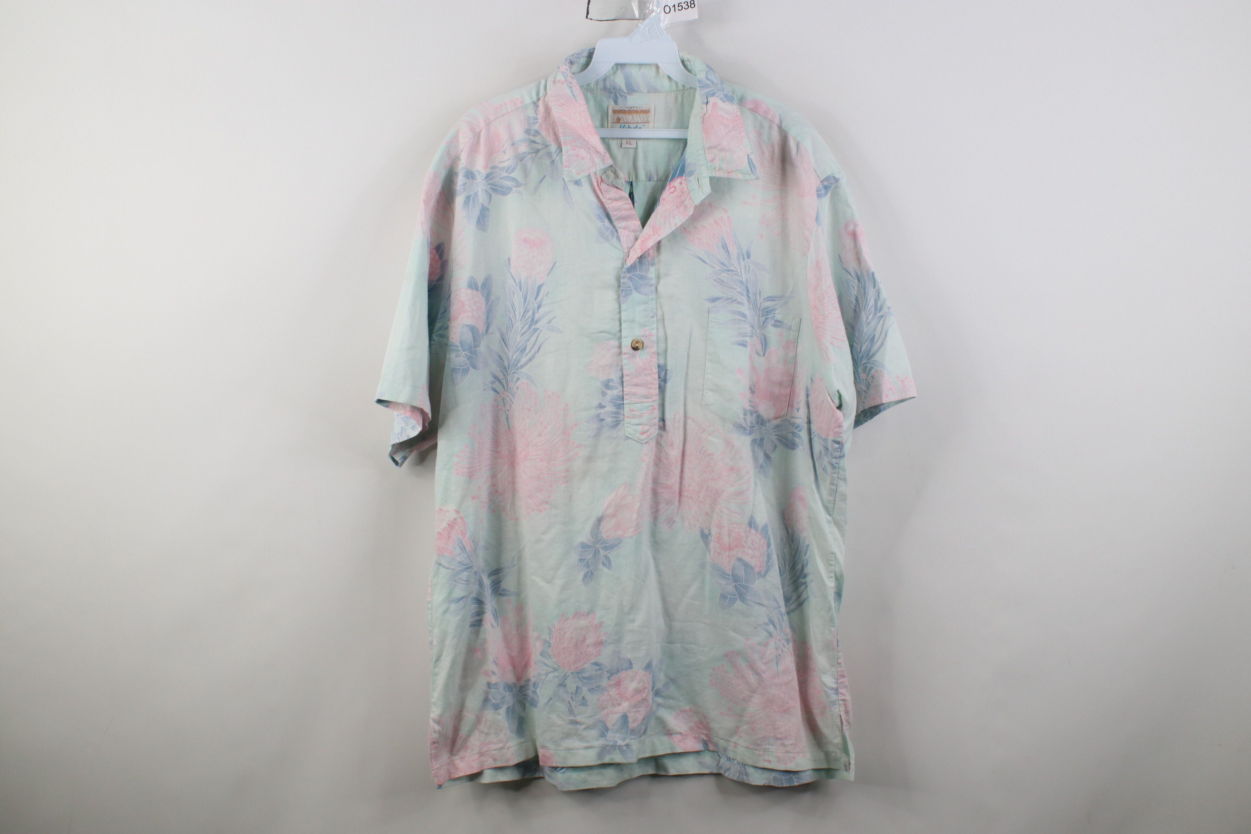 Vintage Vintage 90s Streetwear Flower Button Down Polo Shirt USA Size US XL / EU 56 / 4 - 1 Thumbnail