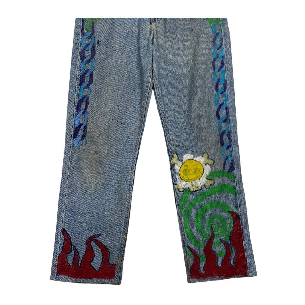 Japanese Brand × Lee 💥LEE RELAXED PAINTER CUSTOM DENIM JEAN Size US 29 - 6 Thumbnail