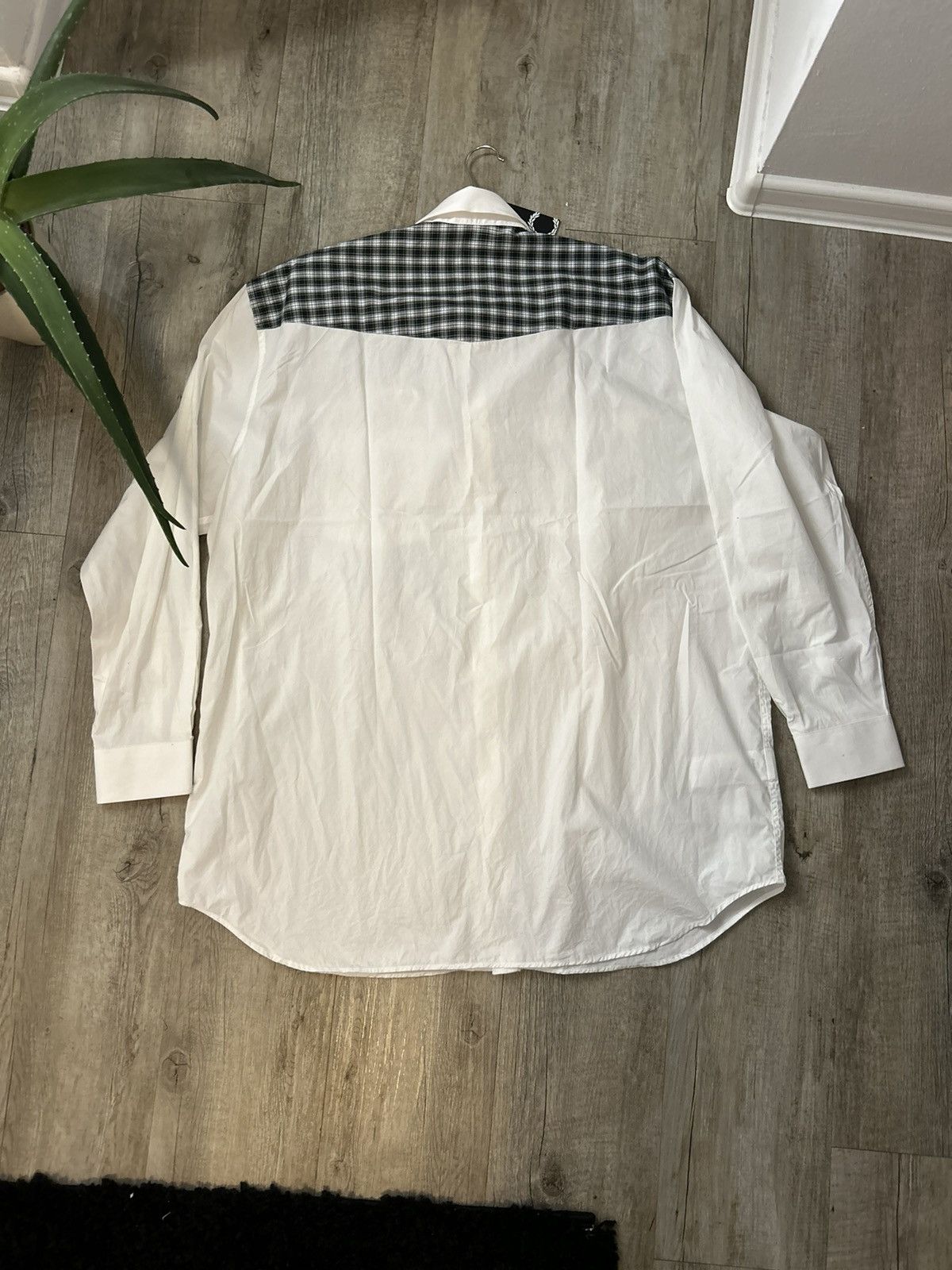 Fred Perry × Raf Simons Raf Simons x Fred Perry White Panel Shirt Yoke |  Grailed