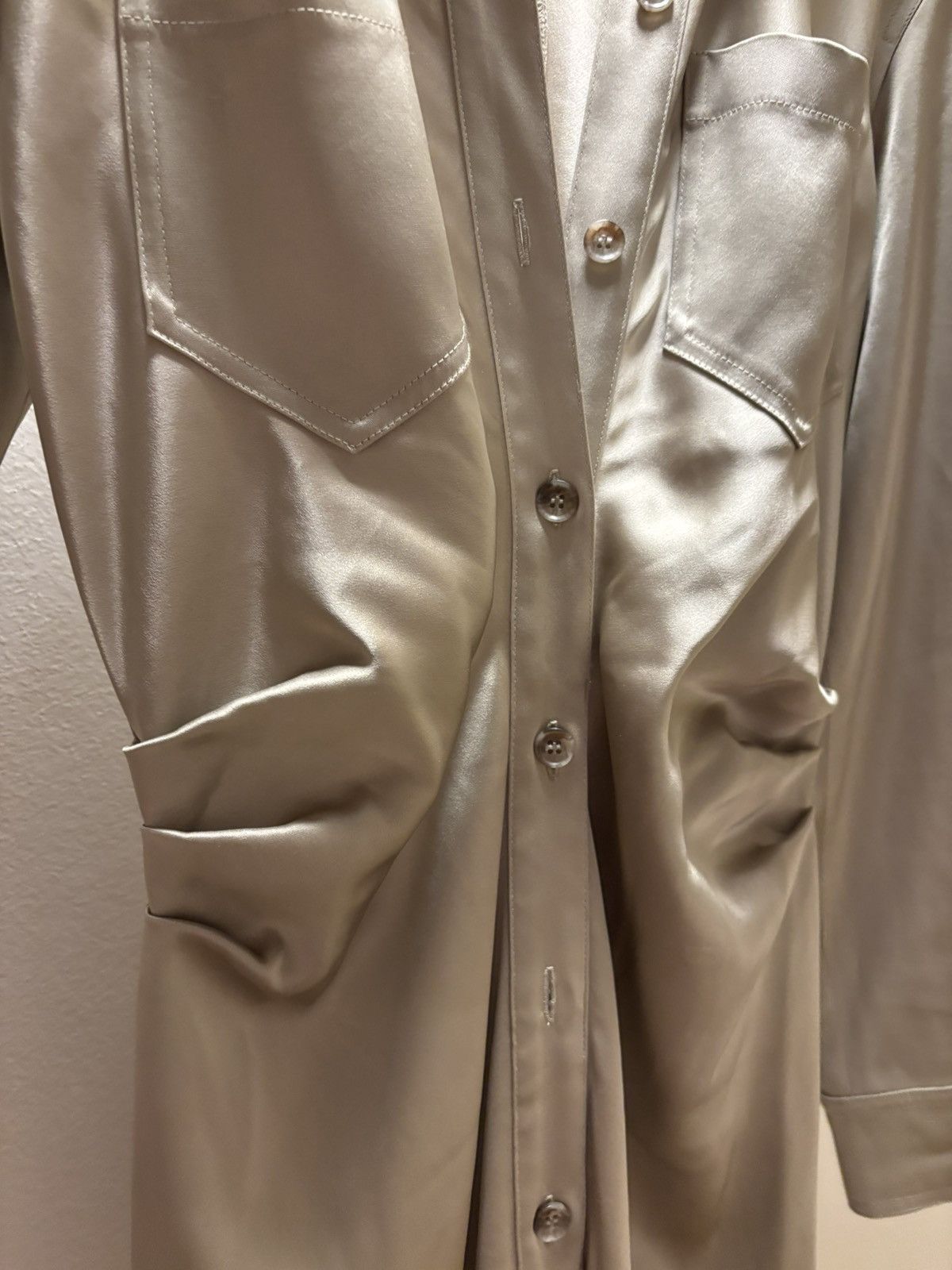 Nanushka Cosett Crinkled Satin Dress Size S / US 4 / IT 40 - 2 Thumbnail