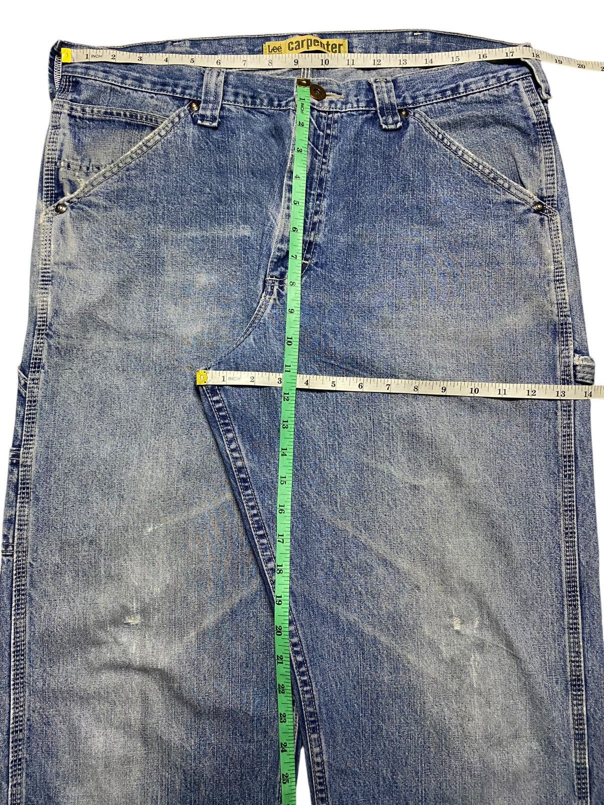 Lee Vintage Lee Carpenter Light Wash Distressed Loose Pants Size US 35 - 15 Thumbnail