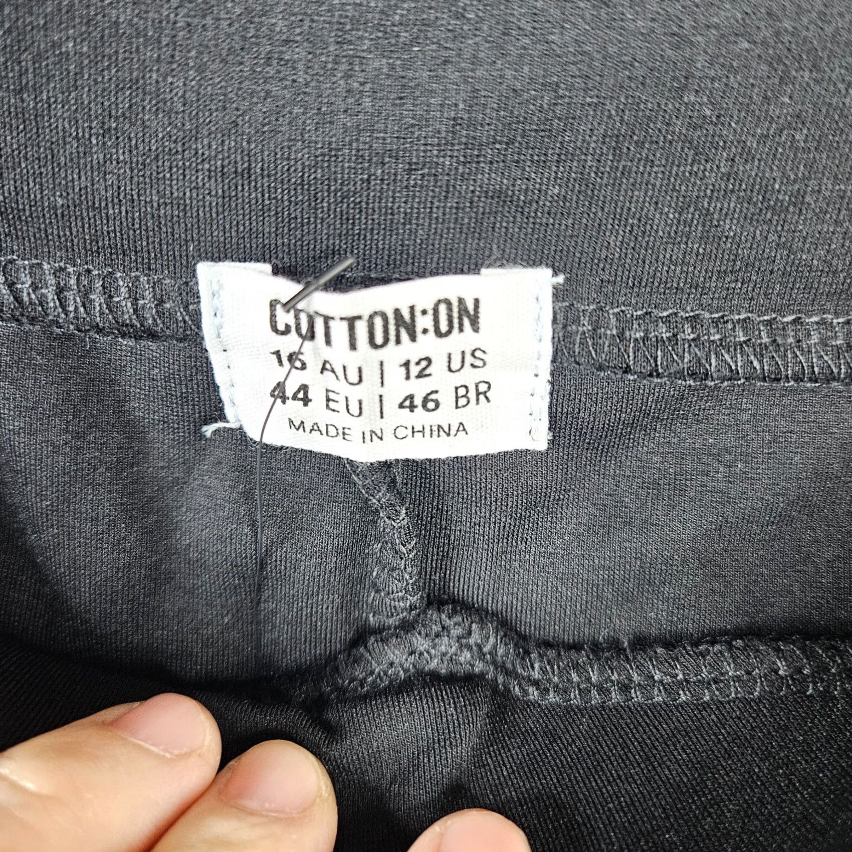 Cotton On Cotton On Women's black knit Curve V Front Pull On pant Size 12 NEW Size 34" / US 12 / IT 48 - 2 Thumbnail