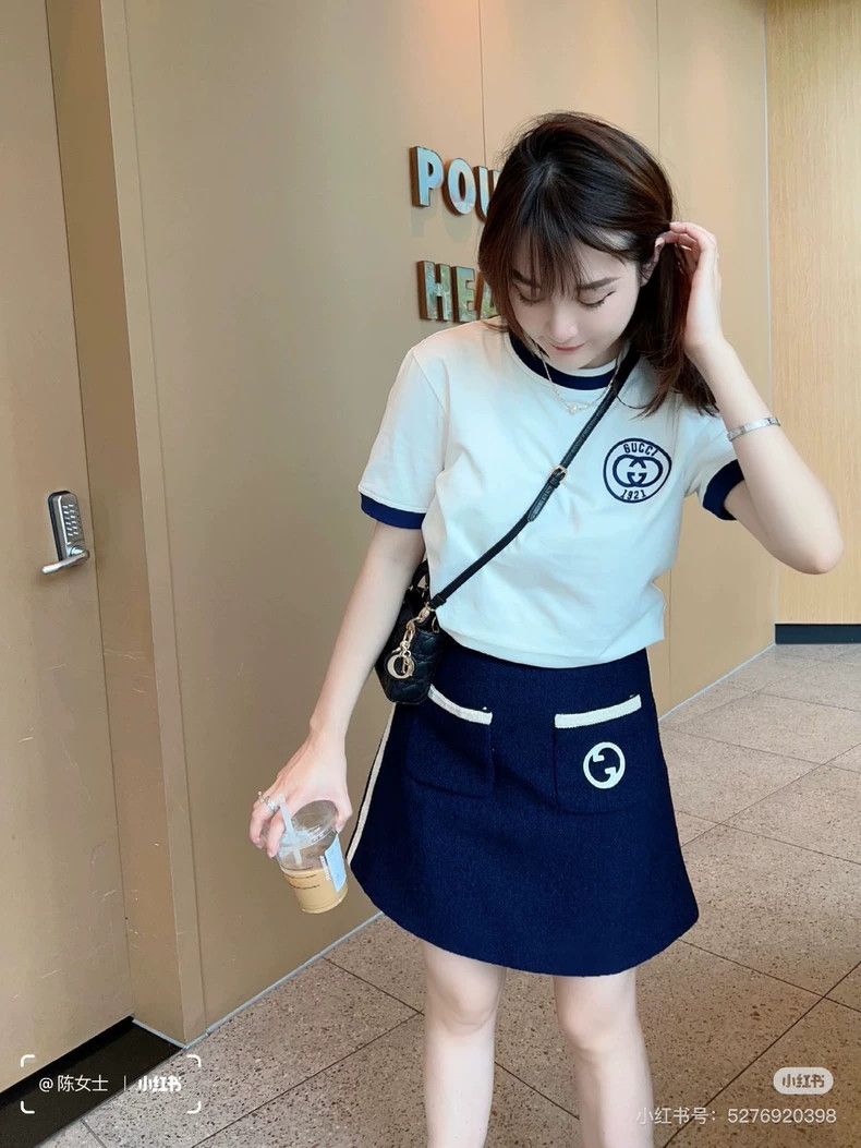 Gucci Gucci 24SS autumn and winter tweed GG logo skirt 2503-Nexta Size 24" / US 00 / IT 34 - 9 Thumbnail