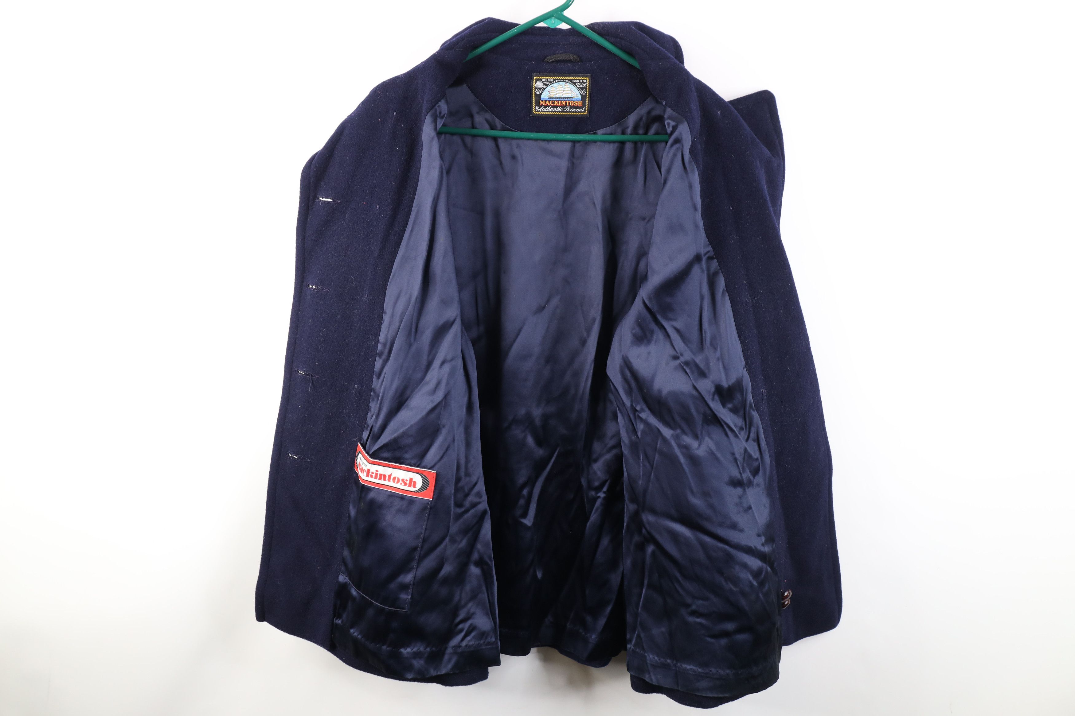 Vintage Vintage 70s Double Breasted Wool Peacoat Jacket Blue USA Size XXL / US 16-18 / IT 52-54 - 9 Thumbnail