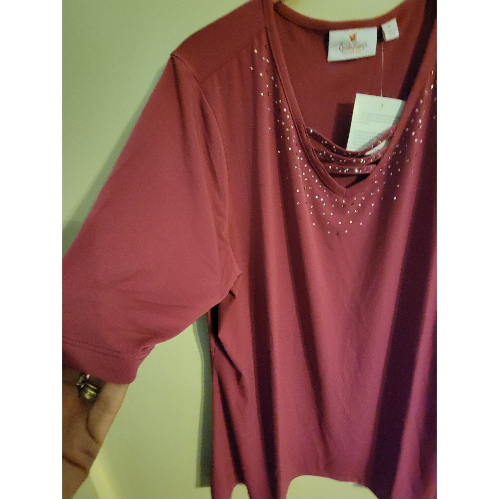 Other Quacker Factory Pink Top L Size L / US 10 / IT 46 - 3 Thumbnail