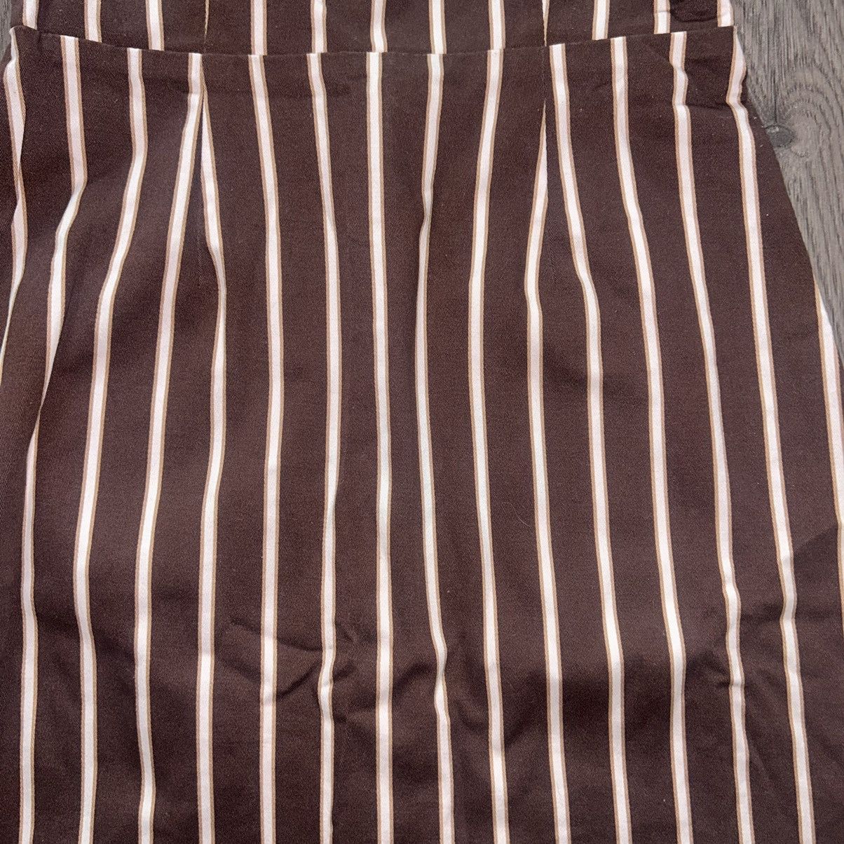Reformation Reformation Westlake Stripe Mini Dress Coffee Brown Size 2 Size XS / US 0-2 / IT 36-38 - 5 Thumbnail