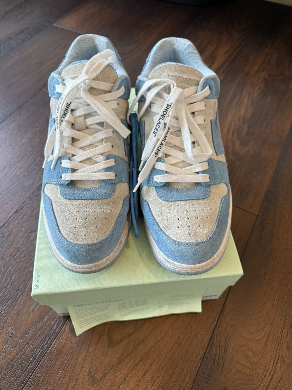 Off-White Off-White Out Of Office Suede Blue Sneakers Size US 10 / EU 43 - 1 Thumbnail