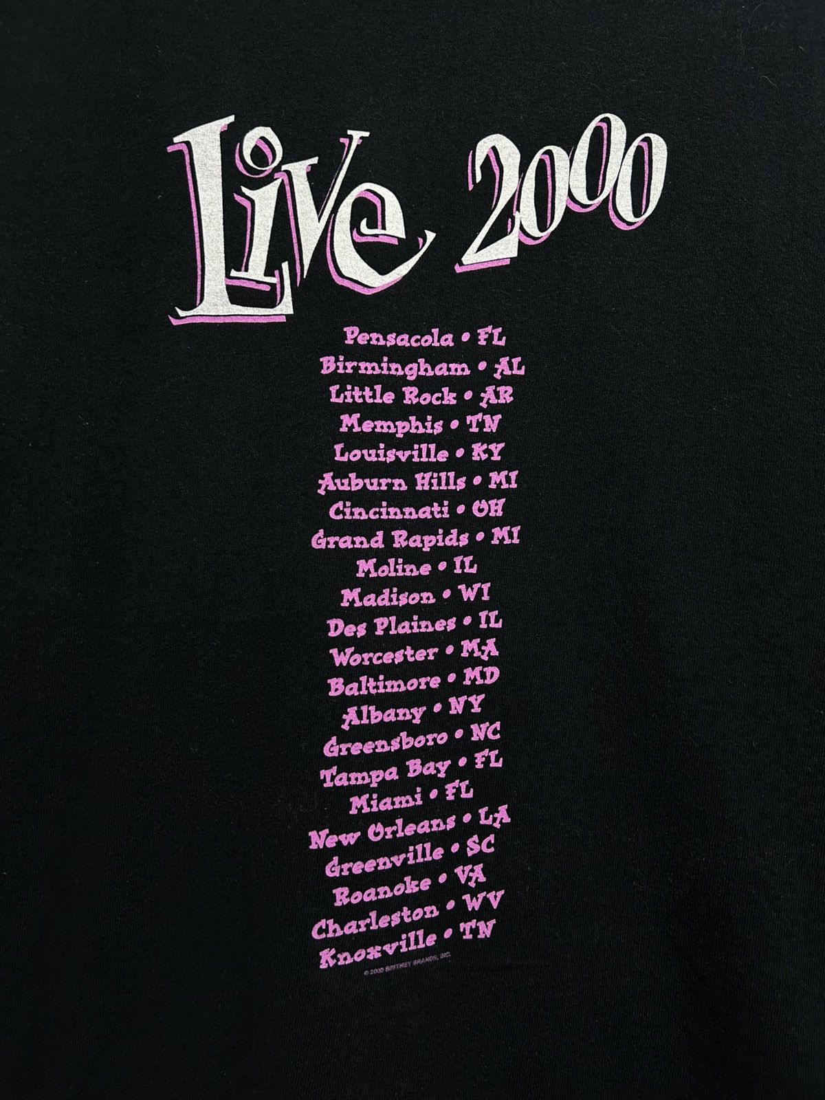 Band Tees BRITNEY SPEARS LIVE 2000 VINTAGE SHIRT Size US XL / EU 56 / 4 - 4 Thumbnail