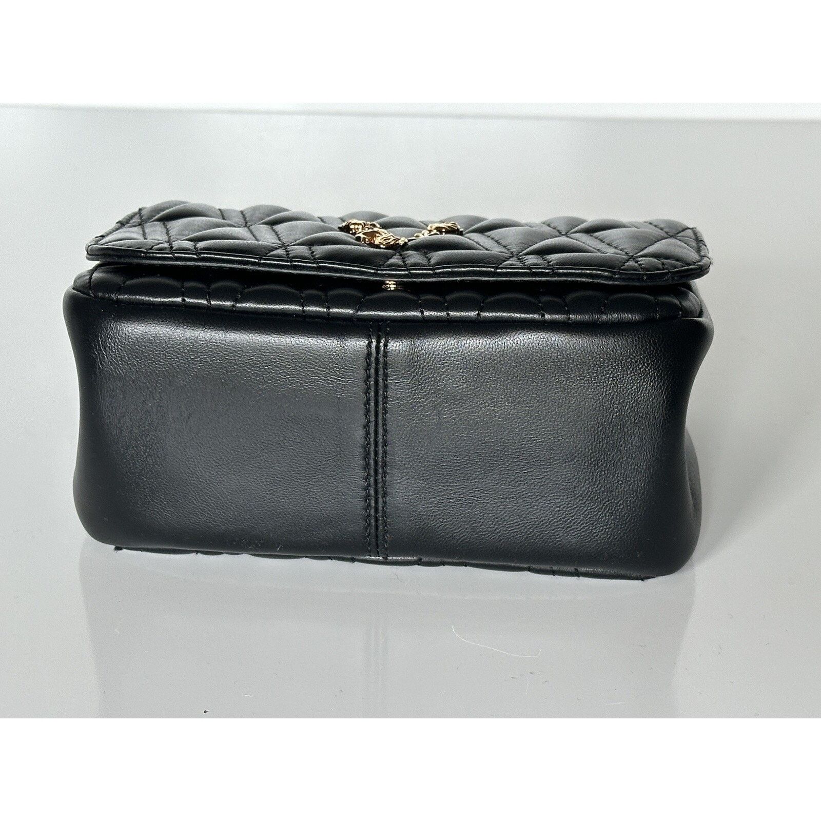 Versace Versace Virtus Quilted Leather Black Crossbody Bag DBFH821 Size ONE SIZE - 8 Thumbnail