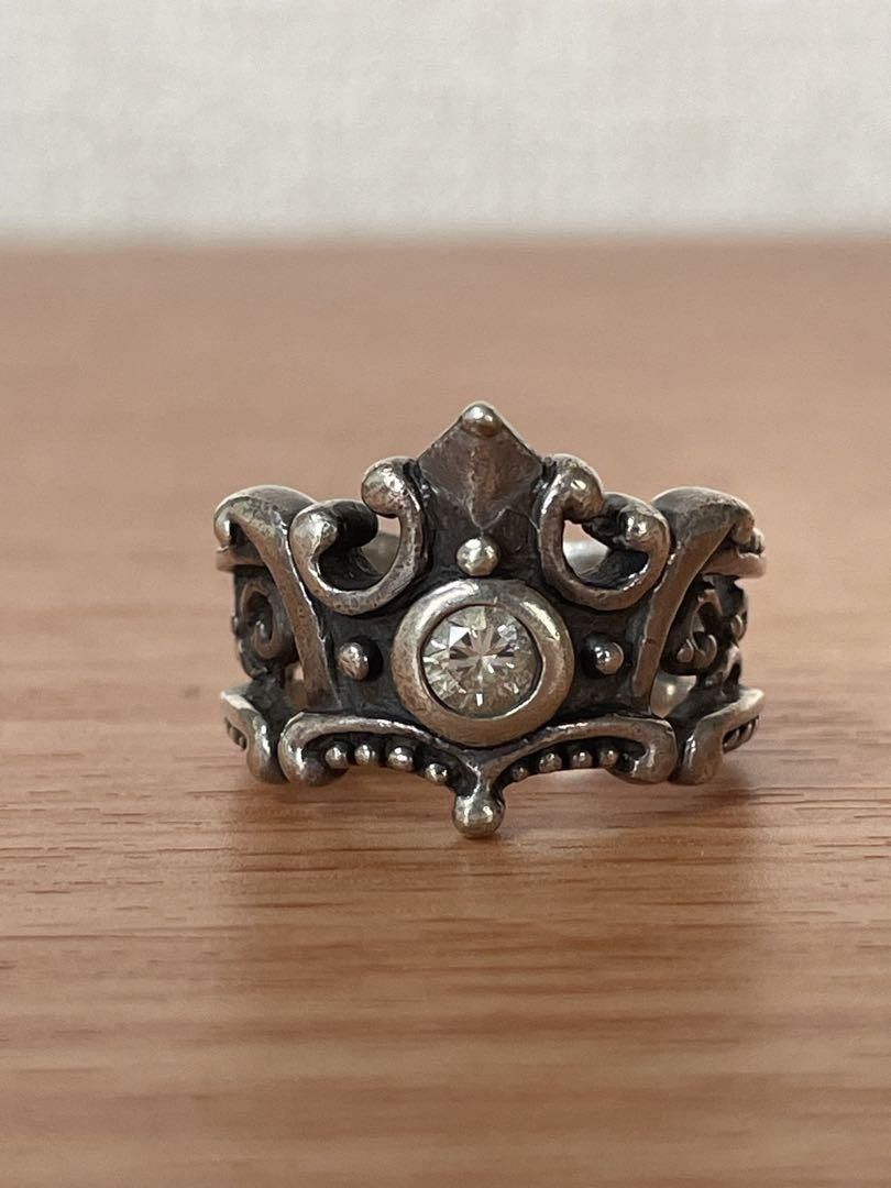 Other Royal Order Sterling Silver Crown Motif Ring (Rare) Size ONE SIZE - 1 Thumbnail