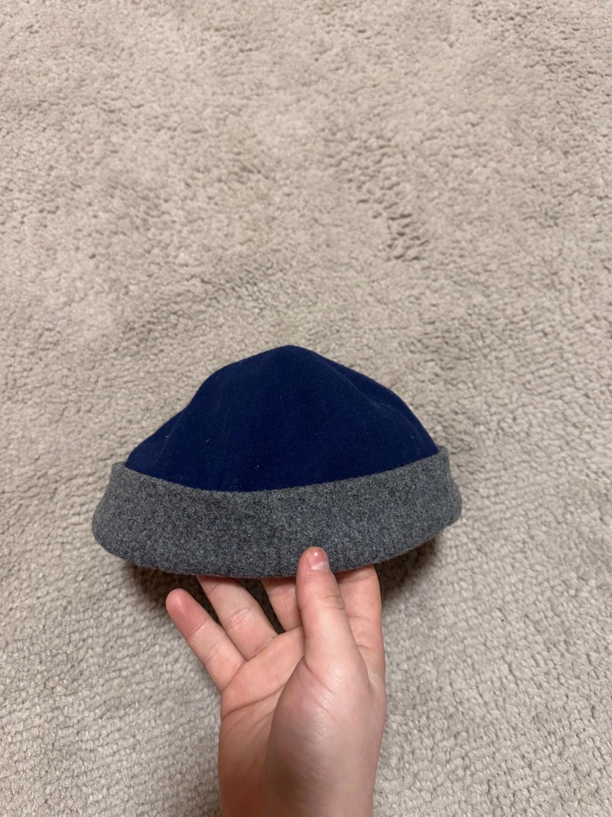 Nike Nike 90's Swoosh Wool Mix Skater Fisherman Navy Grey Beanie Size ONE SIZE - 2 Thumbnail