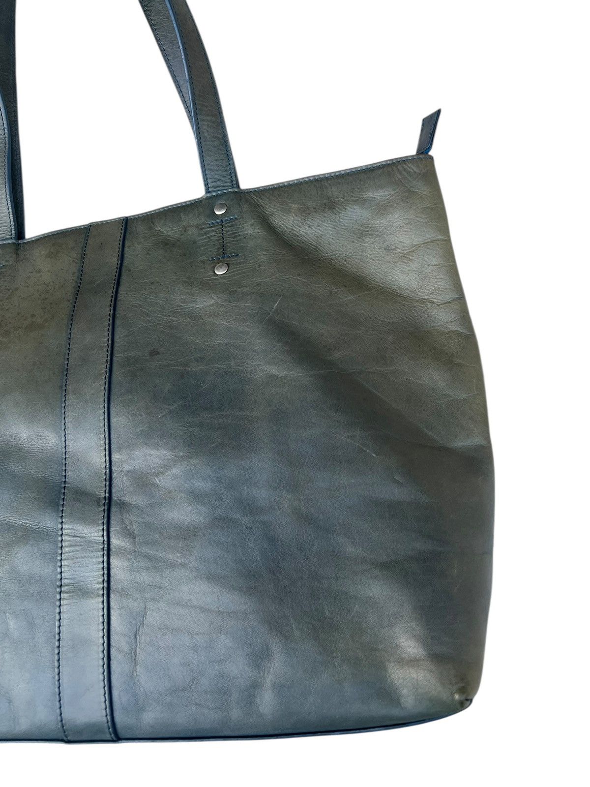 Tete Homme Tete Homme Japan Faded Patina All Leather Tote Bag Size ONE SIZE - 7 Thumbnail