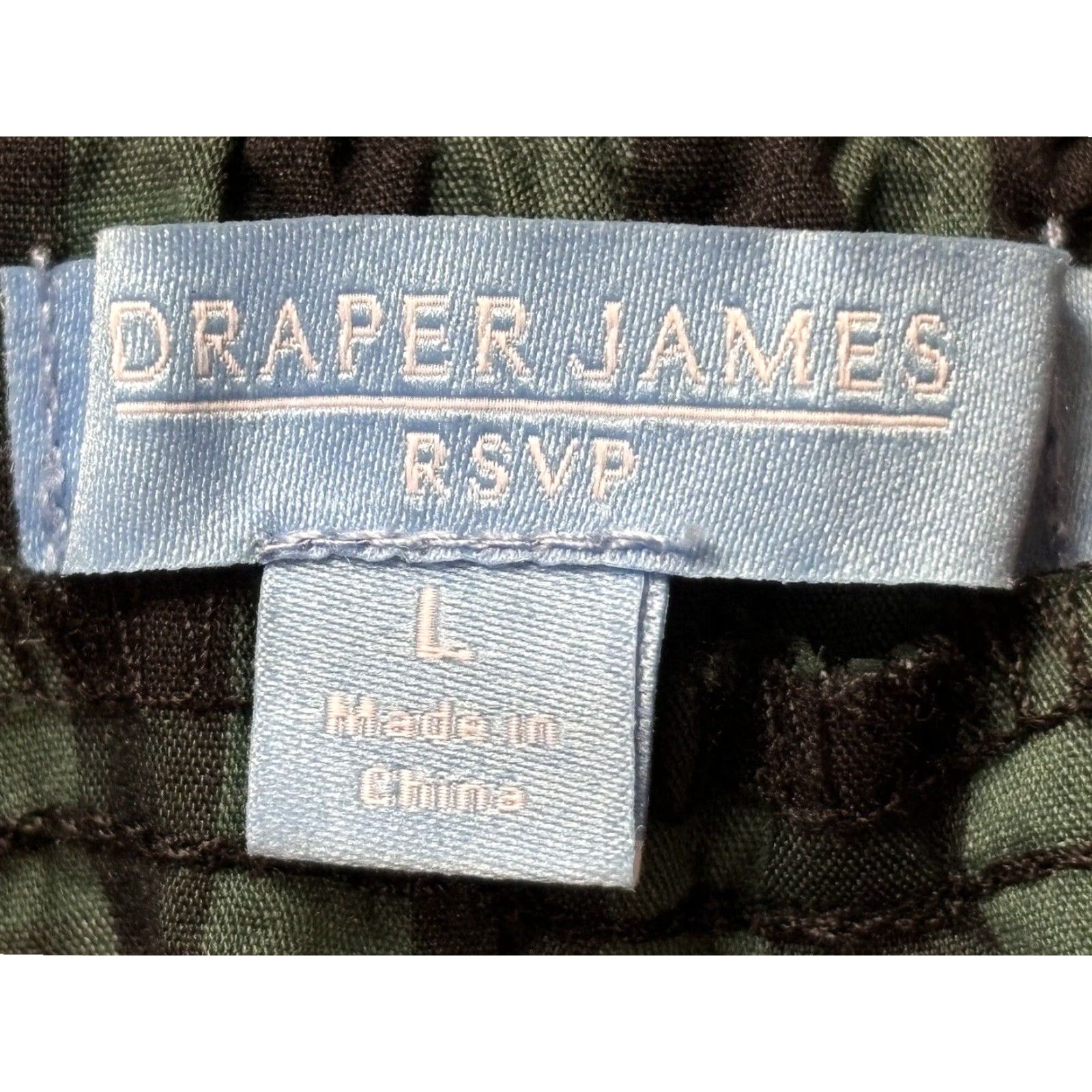 Vintage VINTAGE Draper James Women's Midi Skirt A-Line Check Gingham Green Black Large Size 36" / US 14 / IT 50 - 5 Thumbnail