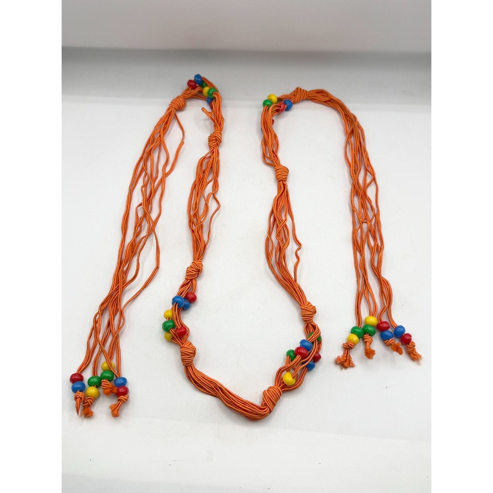 Other Vintage woven beaded orange belt Size ONE SIZE - 3 Thumbnail