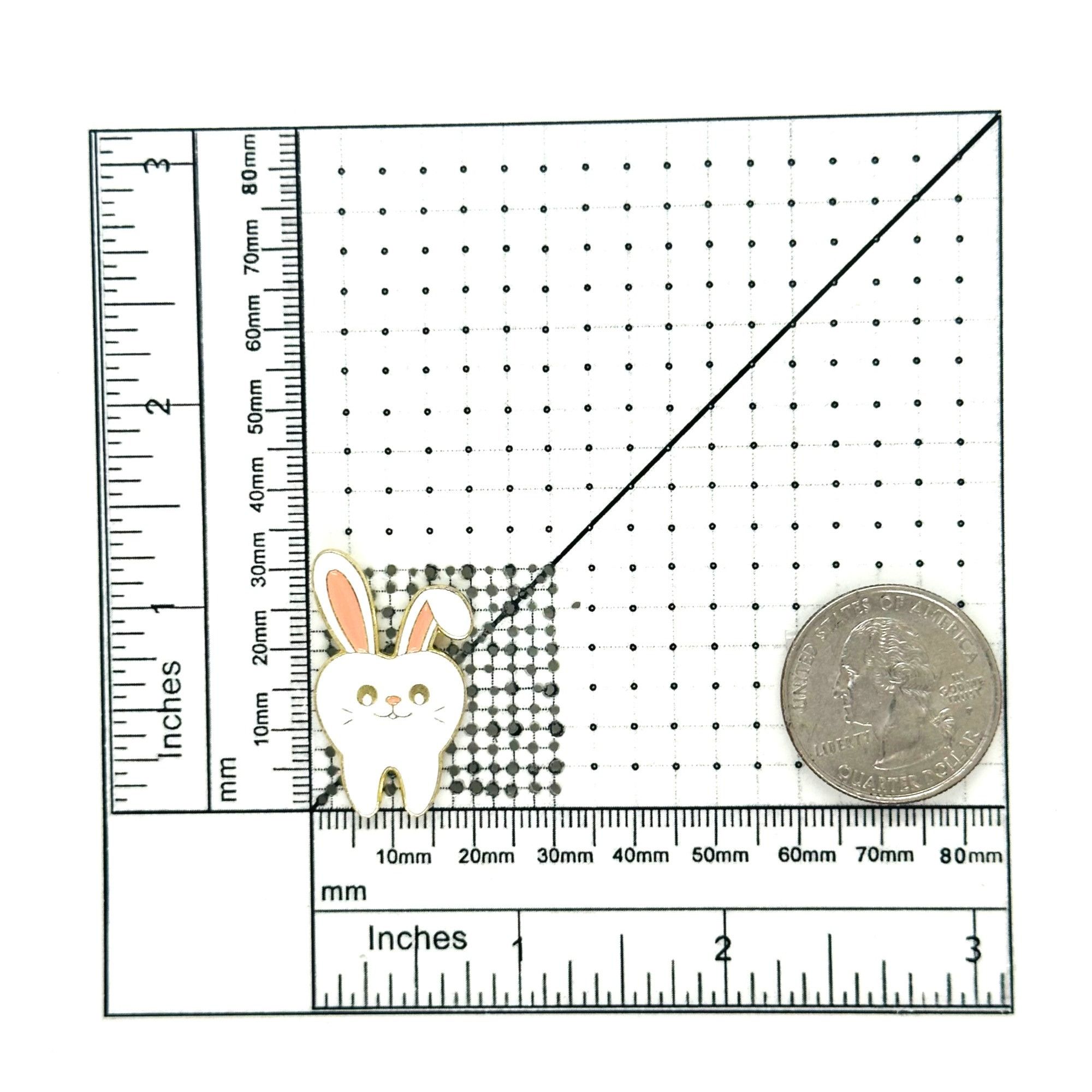 Other 🤩Enamel Pin Tooth Teeth Oral Health Cartoon Rabbit shaped C Size ONE SIZE - 5 Thumbnail