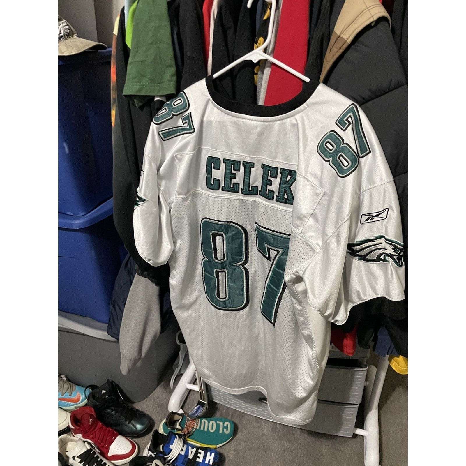 Reebok sz 52/XL- Reebok Stitched Eagles Brent Celek #87 Men Jersey Size ONE SIZE - 2 Thumbnail