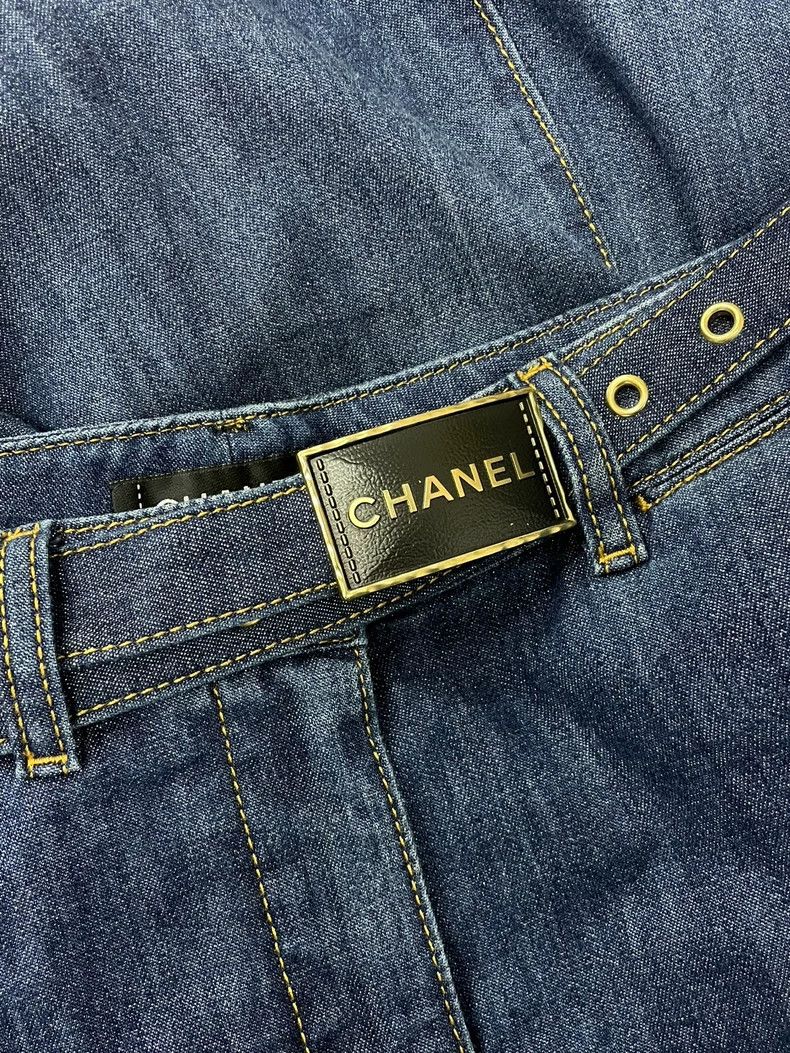 Chanel chanel Blue wide-leg jeans Size 42" / US 20 - 2 Thumbnail