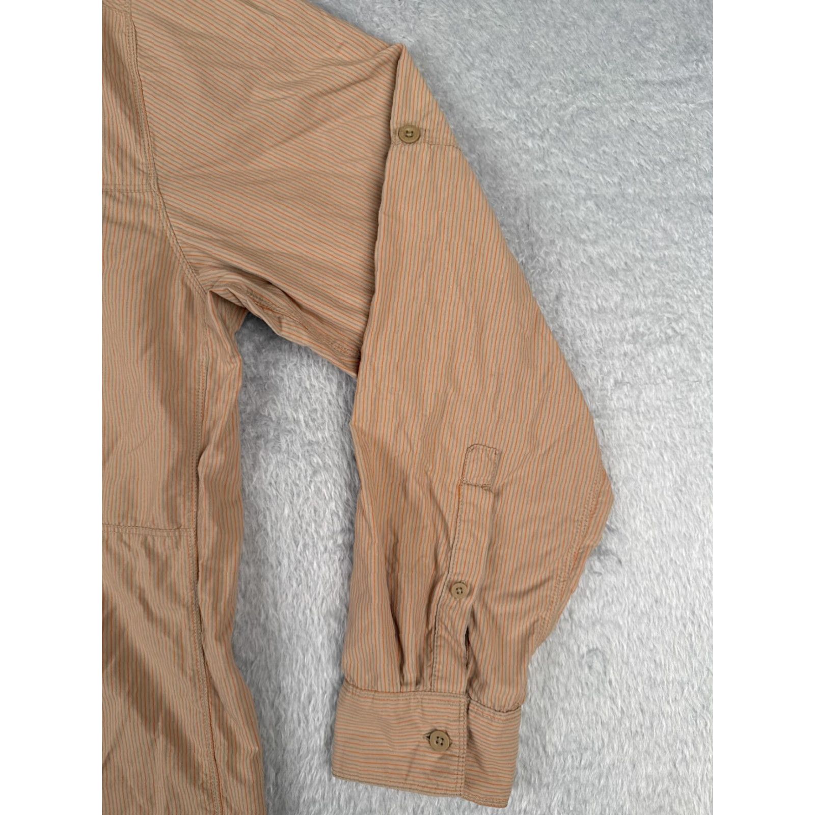The North Face The North Face Button-Up Shirt Adult XL Brown Orange Striped Long Sleeve Casual Vacation Mens Size US XL / EU 56 / 4 - 2 Thumbnail