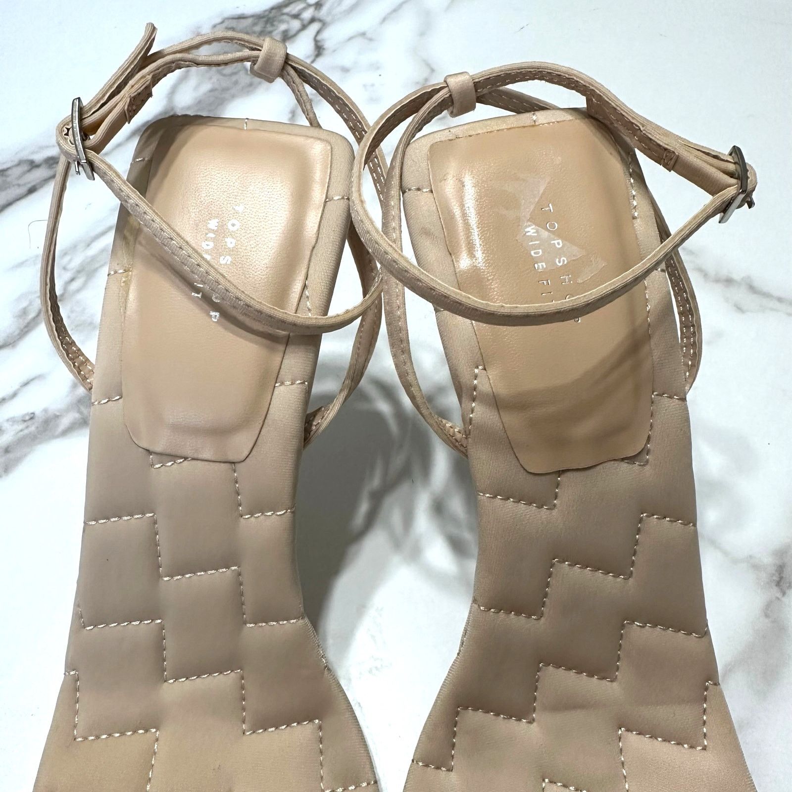Topshop NEW Topshop Ankle Strap Square Toe Stiletto Heels Size 8W Size US 8 / IT 38 - 11 Thumbnail