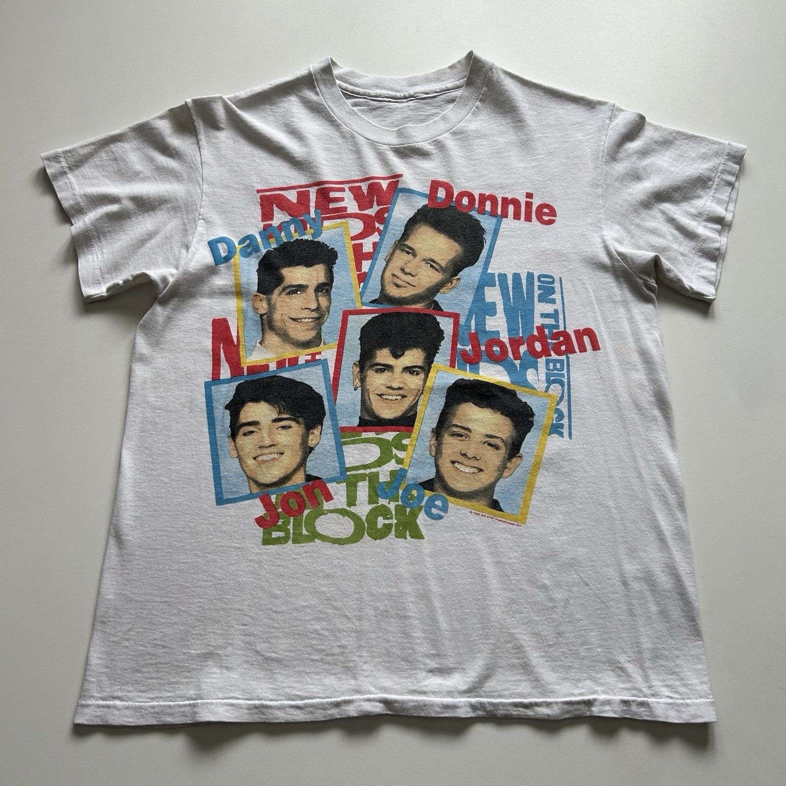 Vintage 1990 NKOTB New Kids On The Block Tour T Shirt Small