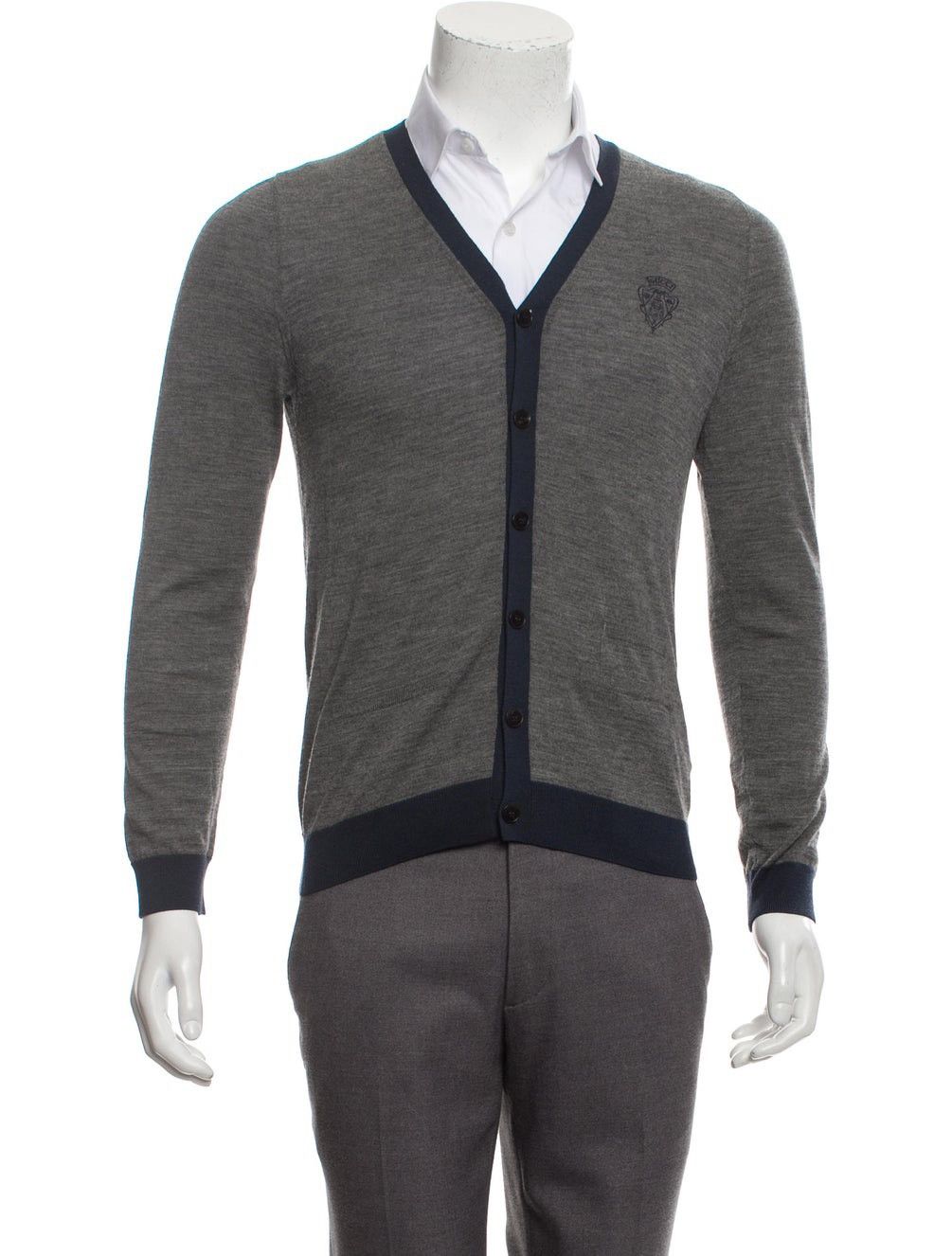 Gucci GUCCI by Frida Giannini 2007 Knight Logo Wool Cardigan Demna Size US XL / EU 56 / 4 - 3 Thumbnail