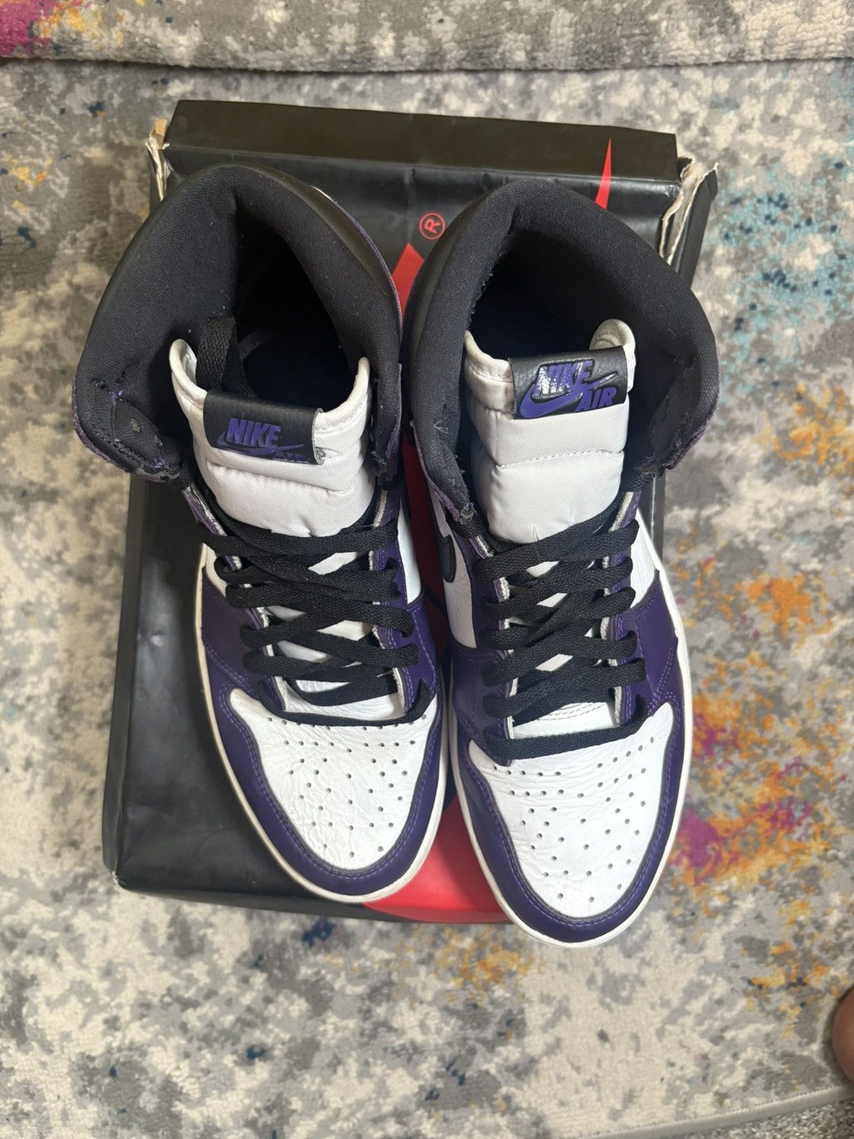 Jordan Brand Air Jordan Retro 1 Court Purple size 10.5 Size US 10.5 / EU 43-44 - 3 Thumbnail