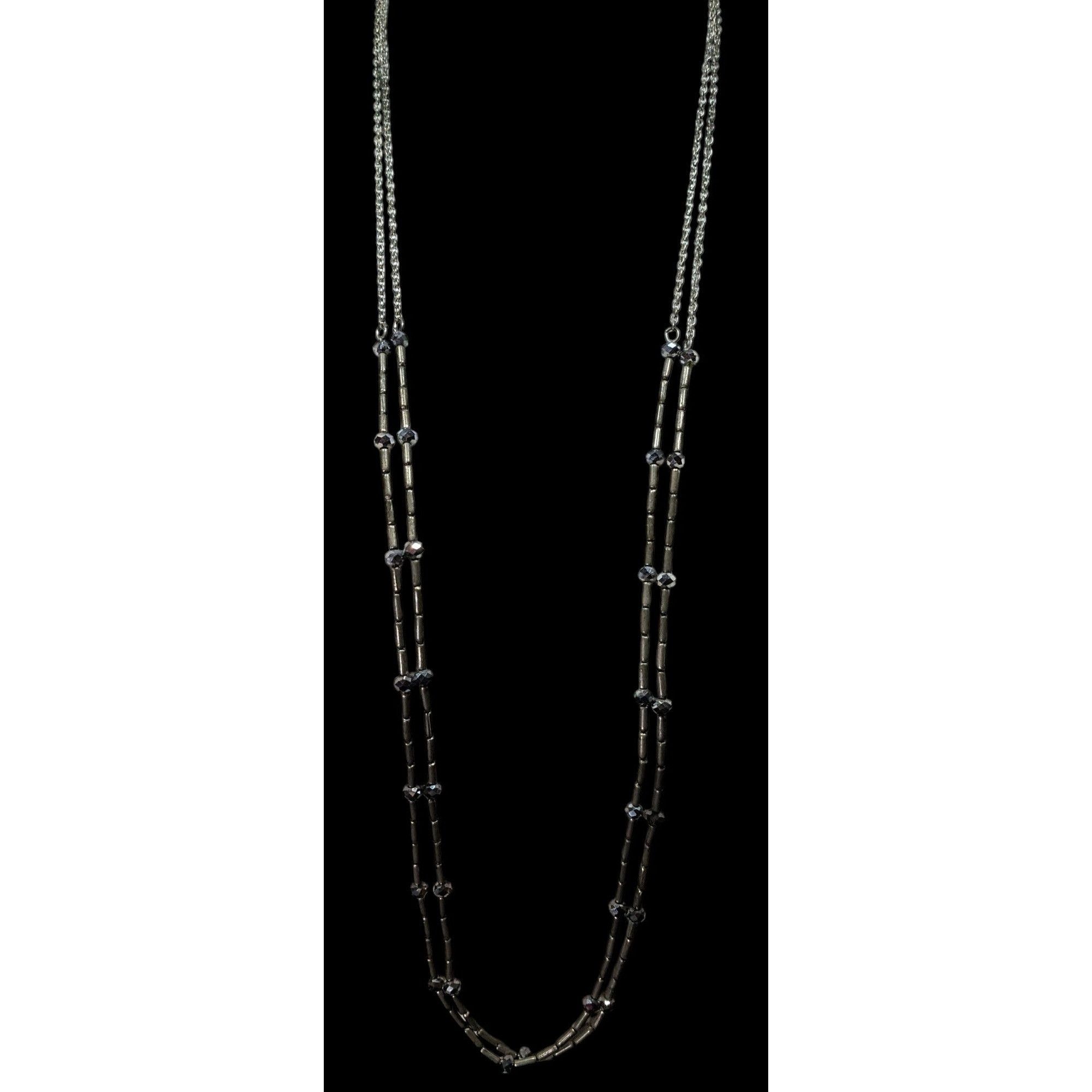 Other Elegant Glam Multilayer Metal And Glass Silver Tone Beaded N Size ONE SIZE - 2 Thumbnail