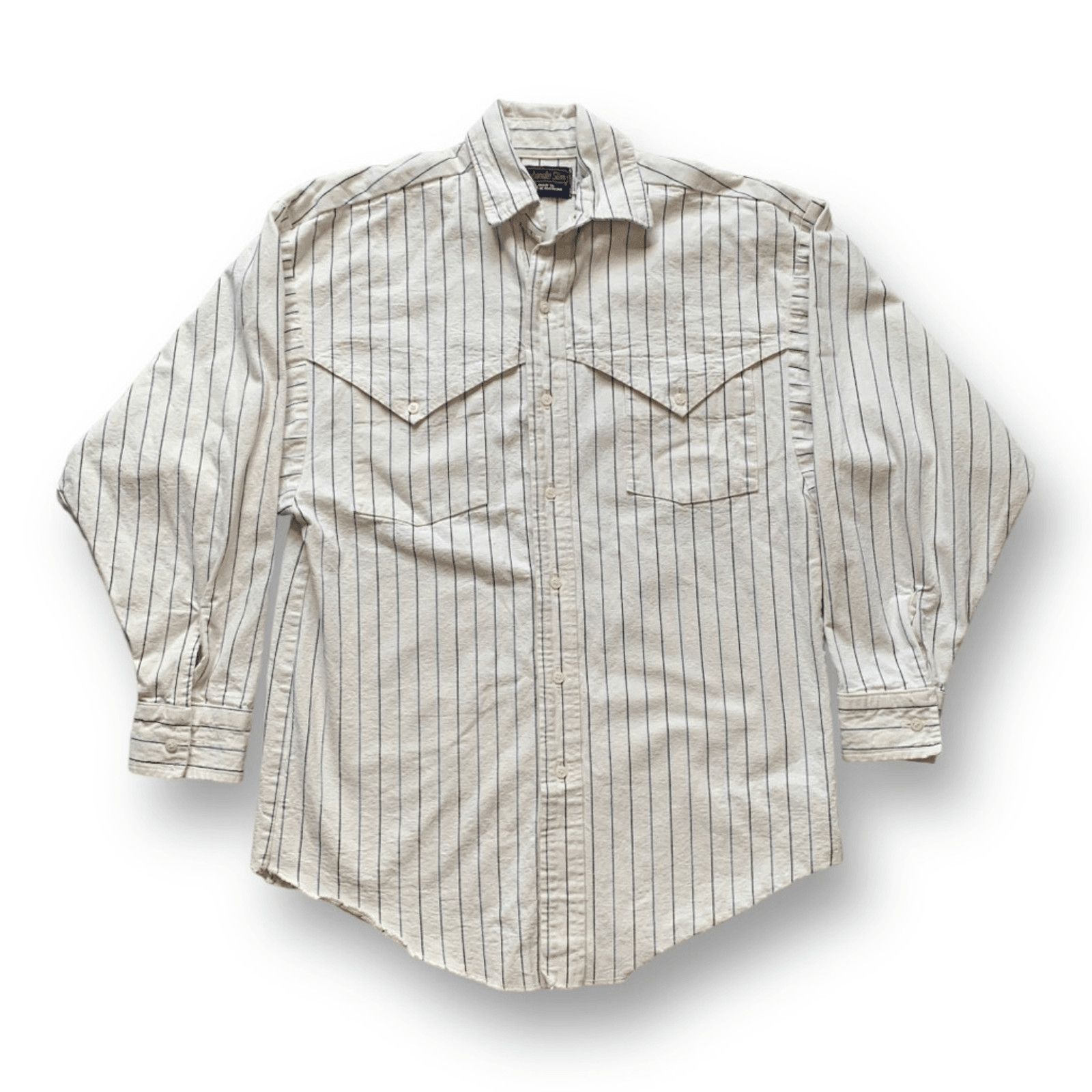 Vintage Vintage Panhandle Slim Western Shirt Small White Blue Stripe Size US S / EU 44-46 / 1 - 1 Thumbnail