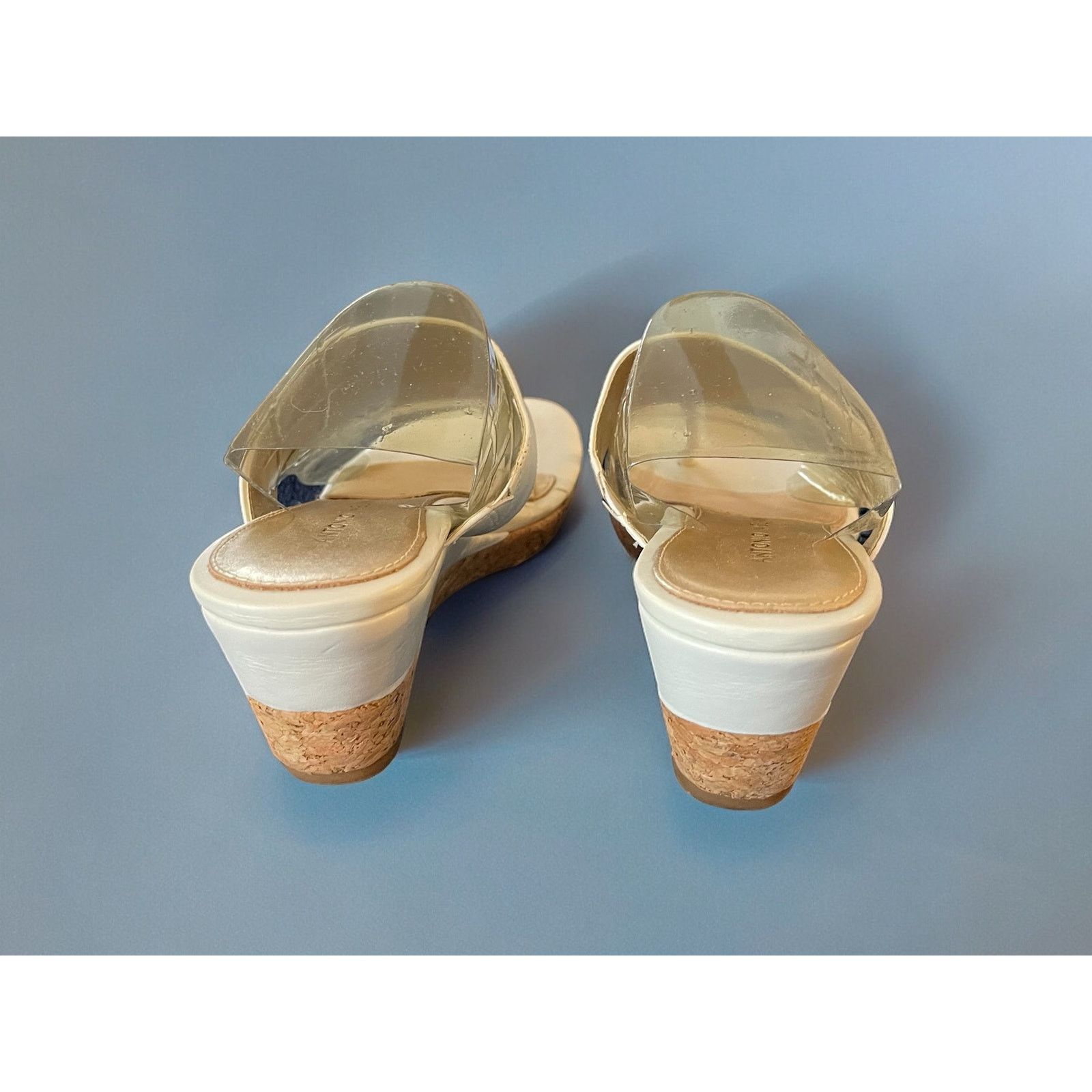 Unknown London Antonio Melani Shoes Slides Sandals Wedges White Size 6.5 Size US 6.5 / IT 36.5 - 3 Thumbnail