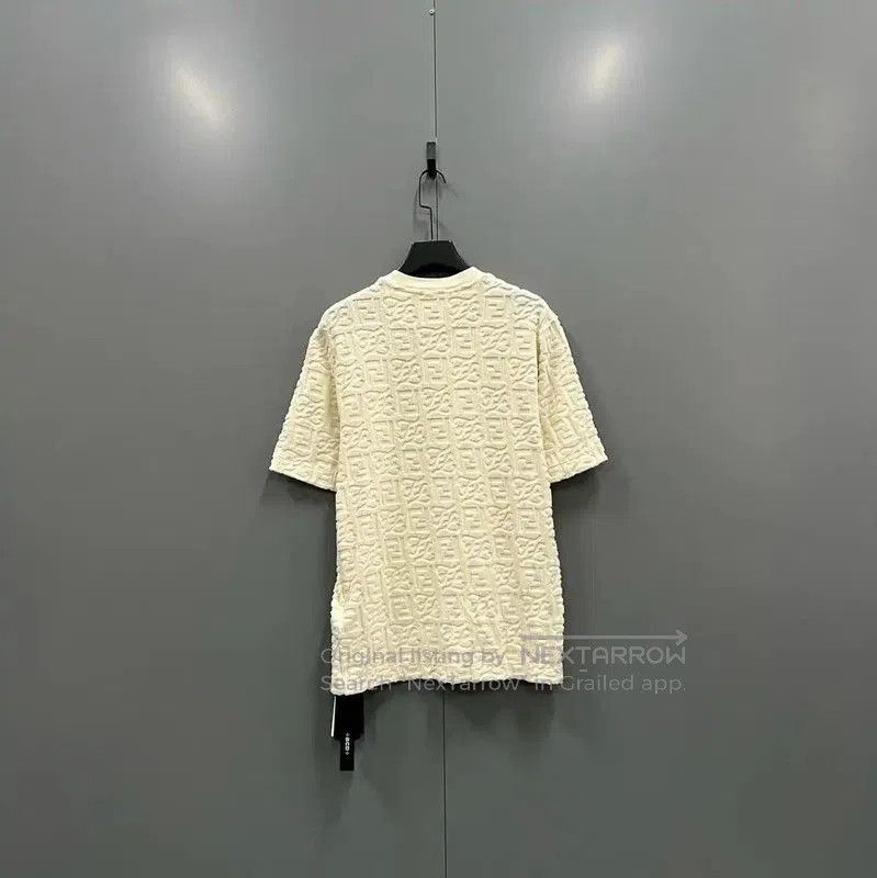 Fendi Fendi Summer Beige Cotton FLOGO Short Sleeve Tee . Size US S / EU 44-46 / 1 - 3 Thumbnail