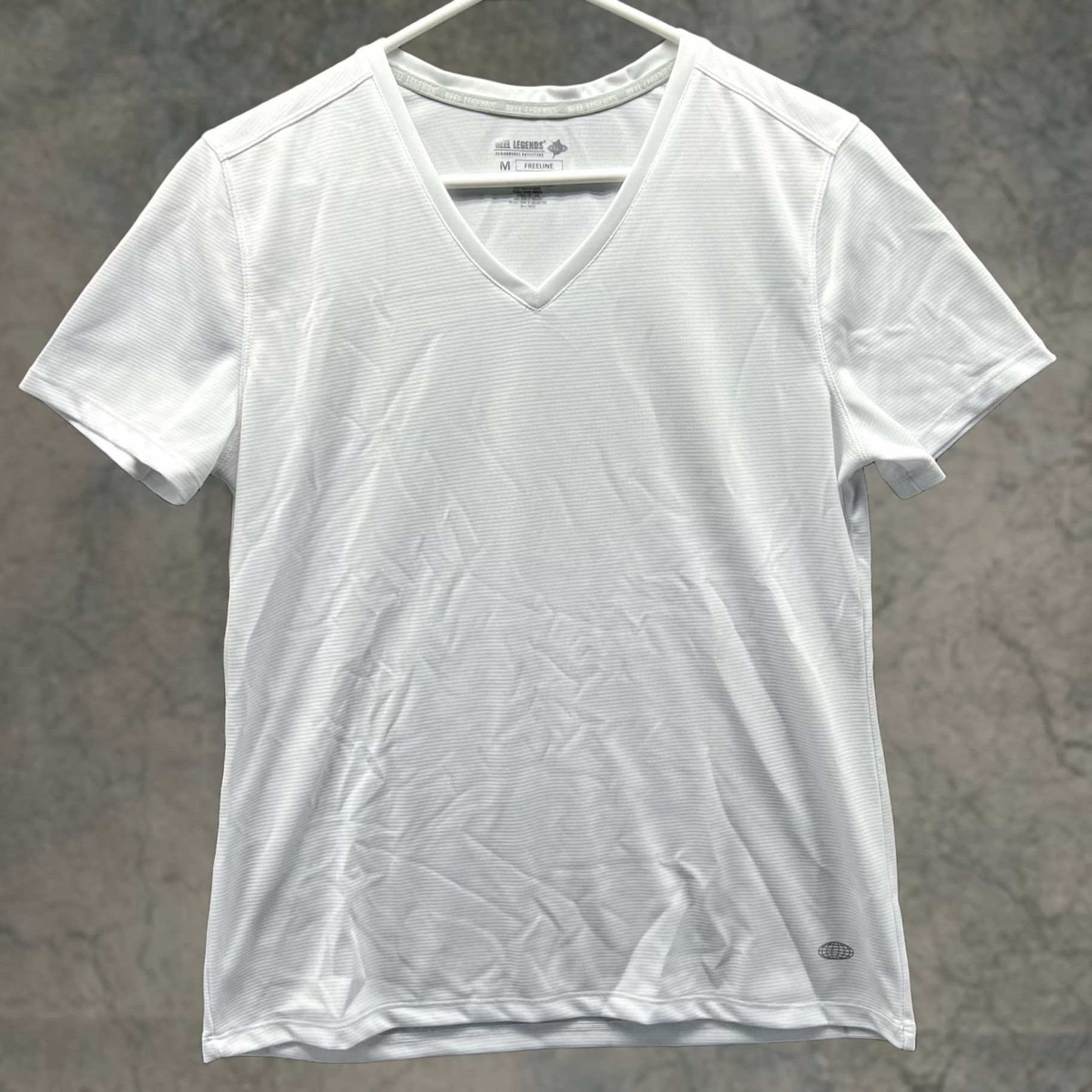 Vintage Reel Legends Freeline Shirt Mens M White V-Neck Short Sleeve Performance Fishing Tee Top Size US M / EU 48-50 / 2 - 1 Thumbnail