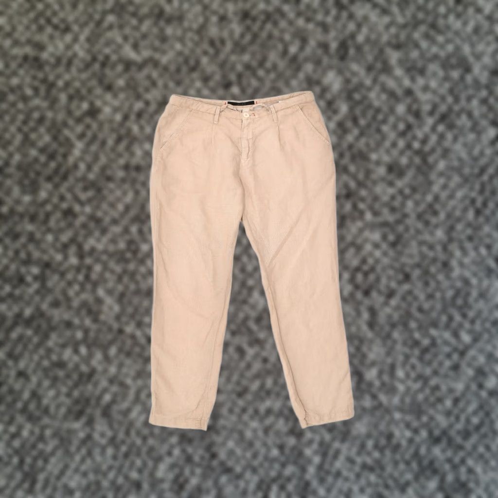 Liu Jo VINTAGE LIU JO Womens Pegged Chino Trousers IT 46 Large W30 L31 Brown Cotton QZ14 Size 36" / US 14 / IT 50 - 1 Thumbnail