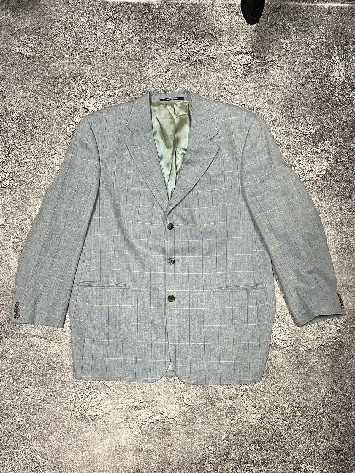 Yves Saint Laurent Yves Saint Laurent pour home blazer blue jacket YSL unisex Size 40R - 4 Thumbnail