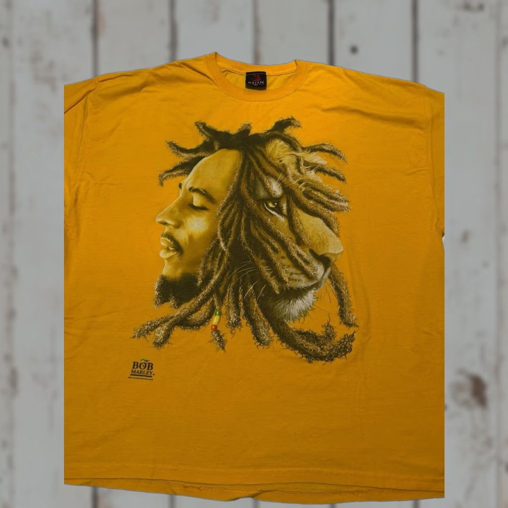 Vintage VINTAGE Bob Marley T Shirt 3XL Zion Rootswear Reggae Rare Yellow Mens Regular Crew Neck Graphic Print 3XL Yellow Bob Marley MPN C-015 Size US XXL / EU 58 / 5 - 1 Thumbnail