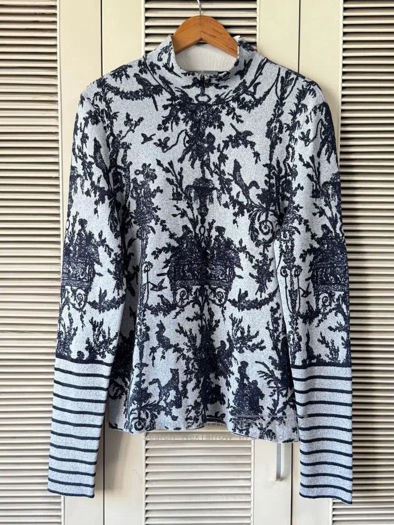 Dior Black and white jacquard knitwear sweater
