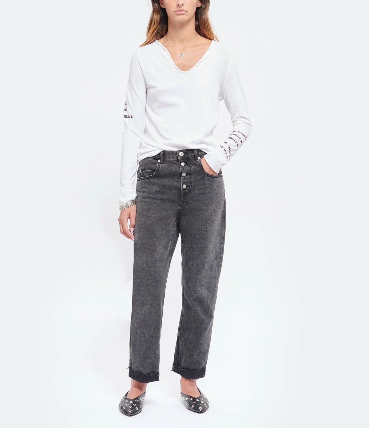 Zadig & Voltaire Zadig & Voltaire Band of Sisters Rhinestone Longsleeve XS Size XS / US 0-2 / IT 36-38 - 6 Thumbnail