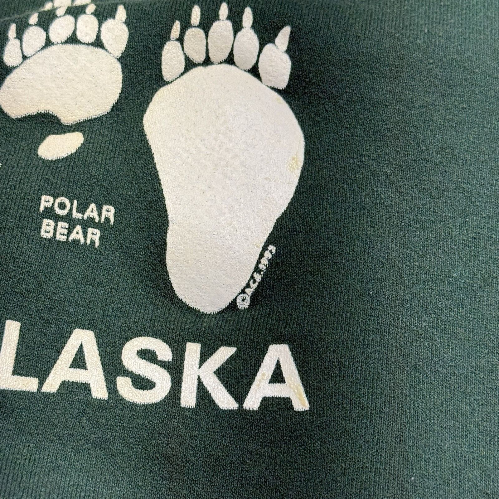 Vintage Vintage Footprints of Alaska Nature Sweatshirt Green Size US XL / EU 56 / 4 - 5 Thumbnail