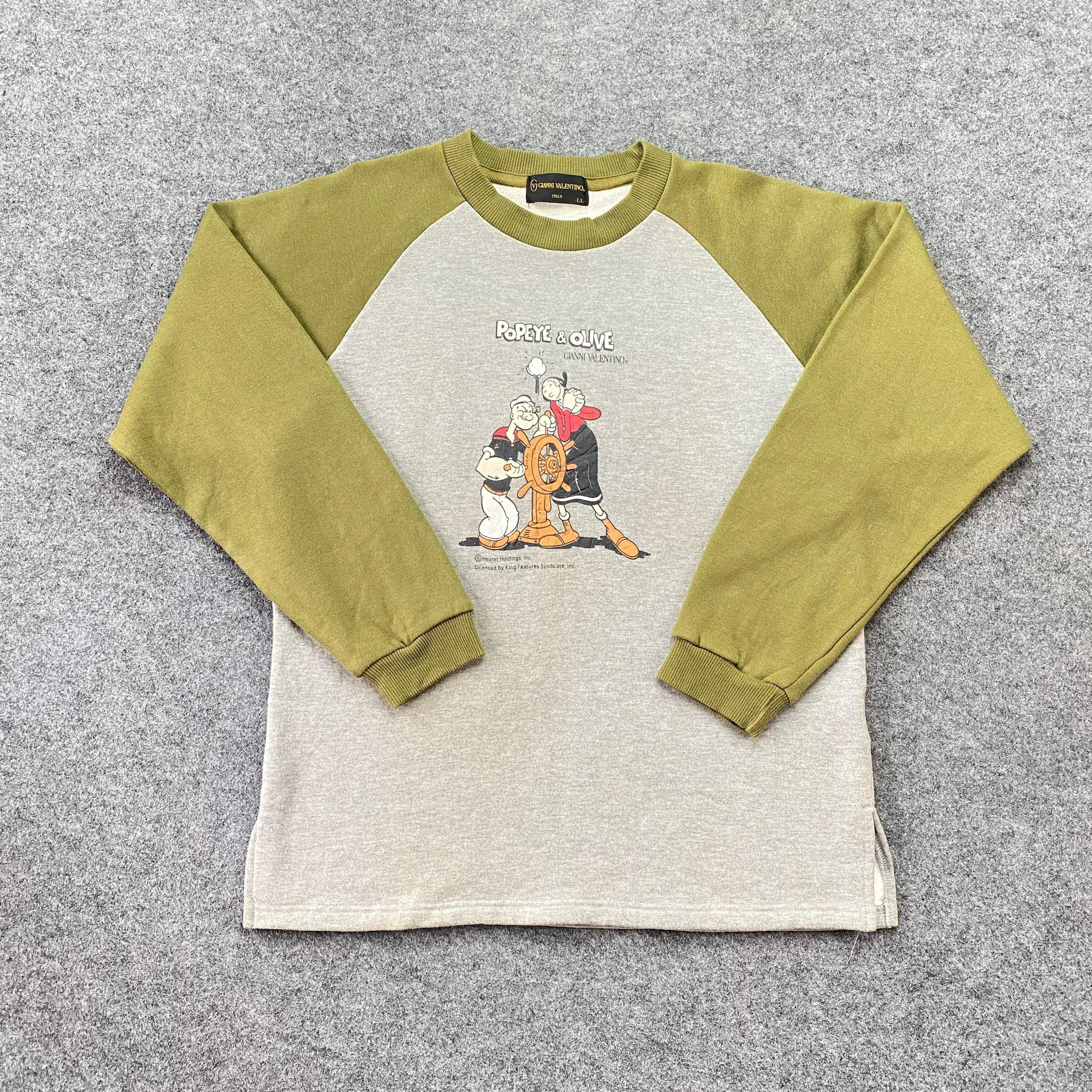 Gianni Valentino Vintage Gianni Valentino Popaye Olive Long Sleeve Shirt Size US L / EU 52-54 / 3 - 1 Thumbnail